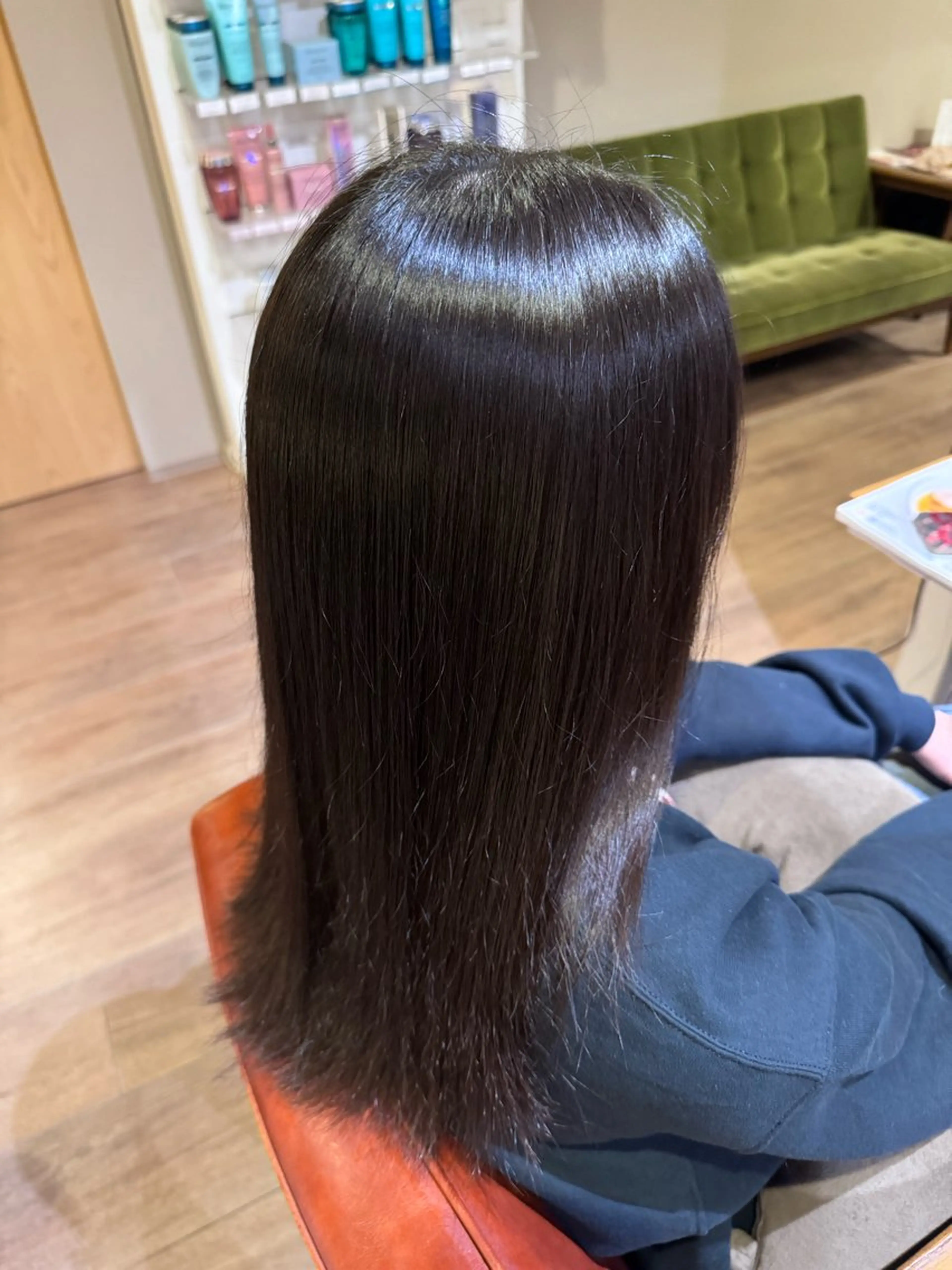 ロング パーマ 縮毛矯正 縮毛矯正 藤原 杏翼のヘアスタイル