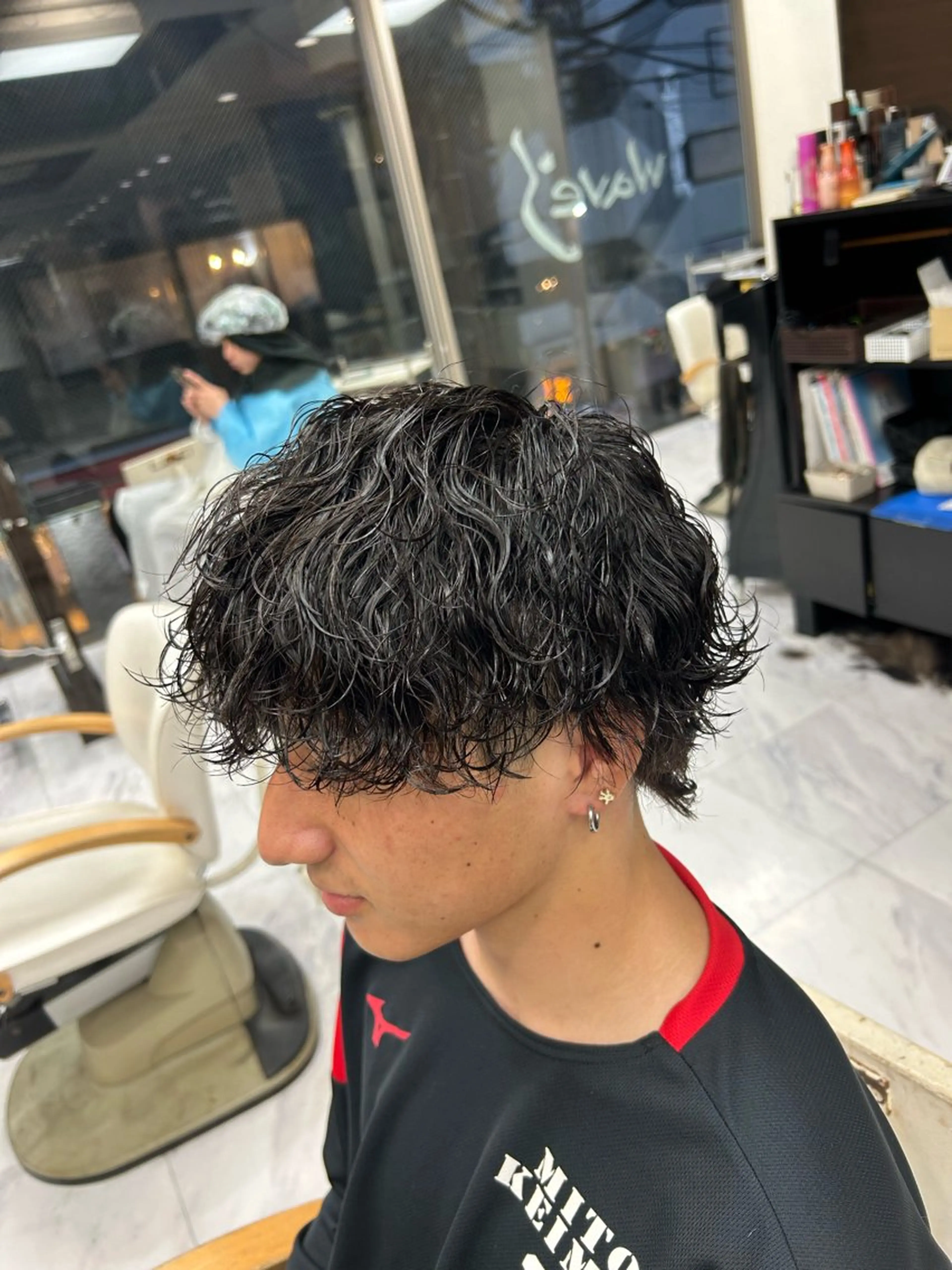 ショート パーマ メンズ メンズパーマ 波巻きパーマ カット パーマ トリートメント メンズパーマ 💈後閑和真💈のヘアスタイル