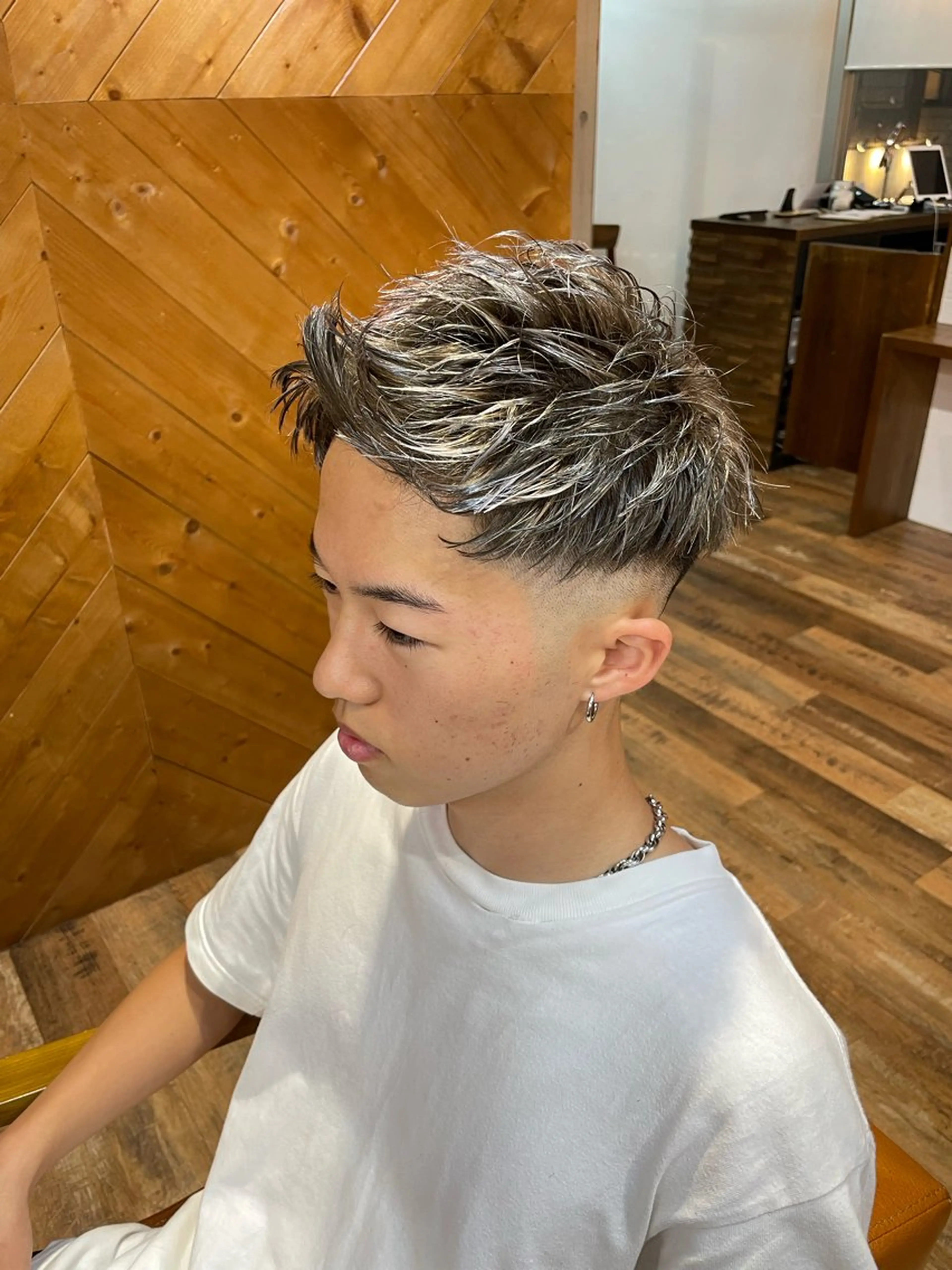 ショート カラー パーマ メンズ カット ヘアカラー トリートメント 🔥メンズ特化パーマ 🦖増田弘明🦖のヘアスタイル