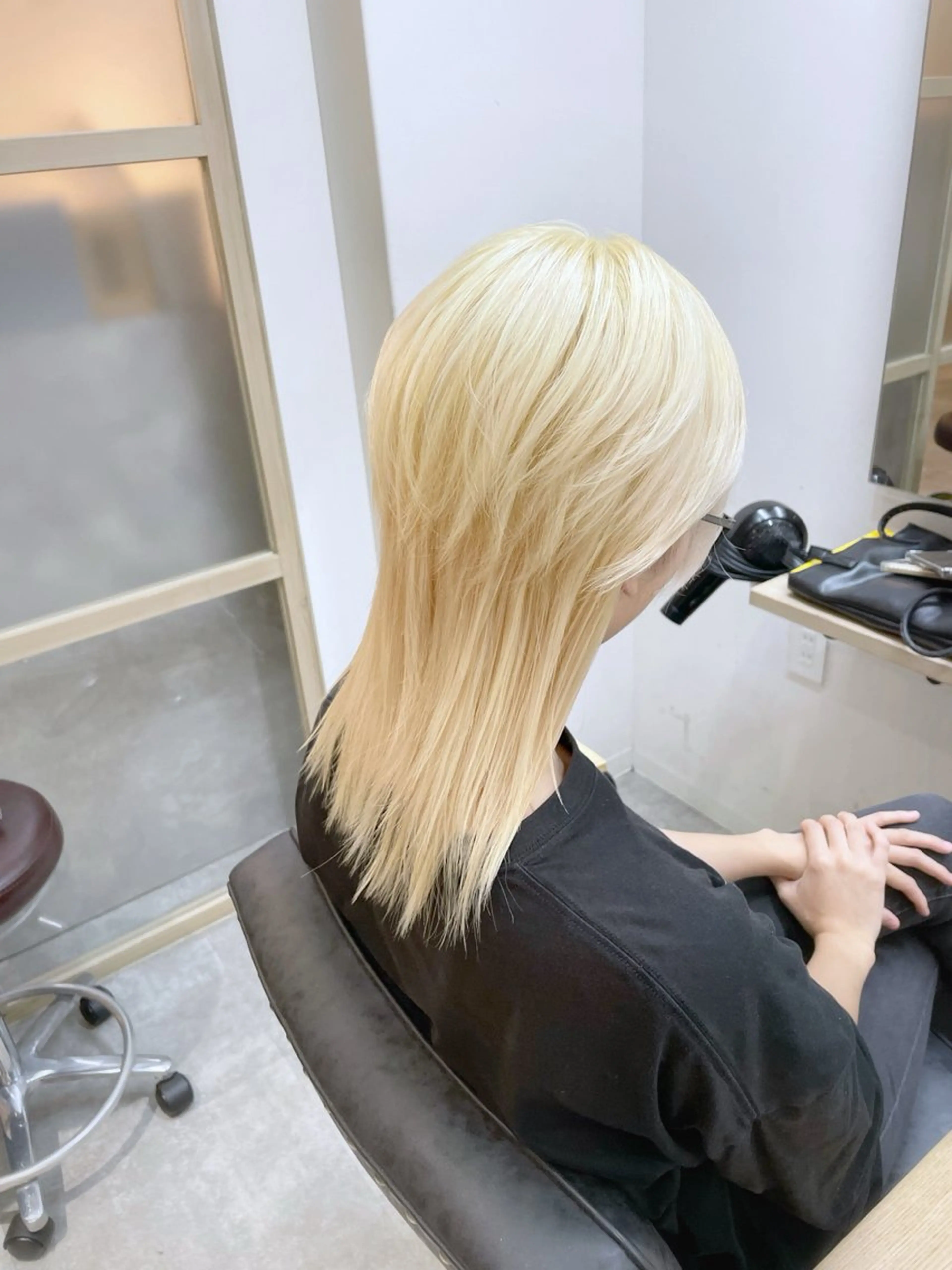 【カット+ケアブリーチ+4Stepトリートメント】🫧ブリーチonlyブロンドカラー🫧ウルフ/メンズカット/ミニモ学割の写真