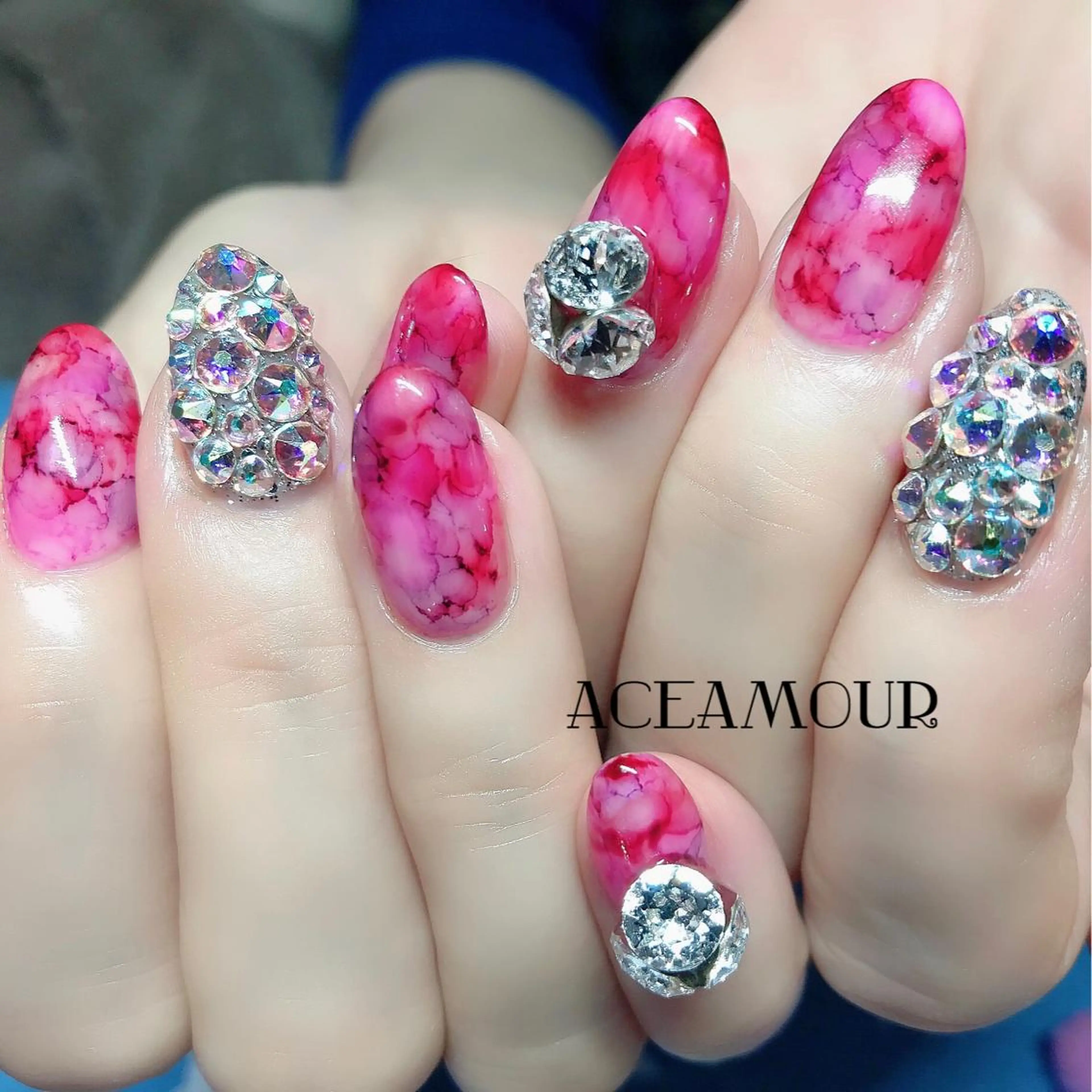 ネイル ストーンネイル ネイル/耳つぼ /新ホワイトニングのネイルデザイン