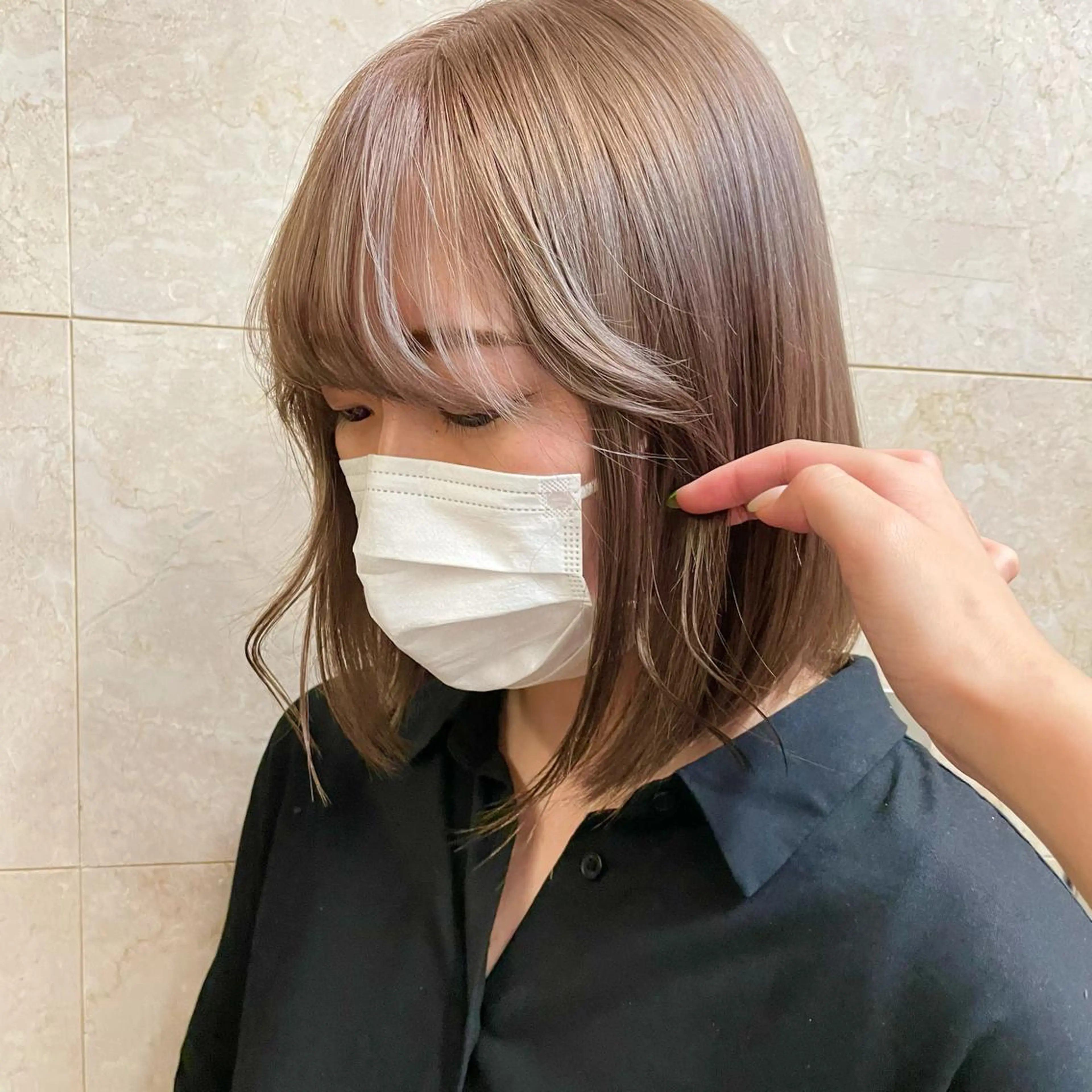 ミディアム カラー Blanche by artina川崎店所属・ゆう🫧 透明感/ハイトーンのヘアスタイル