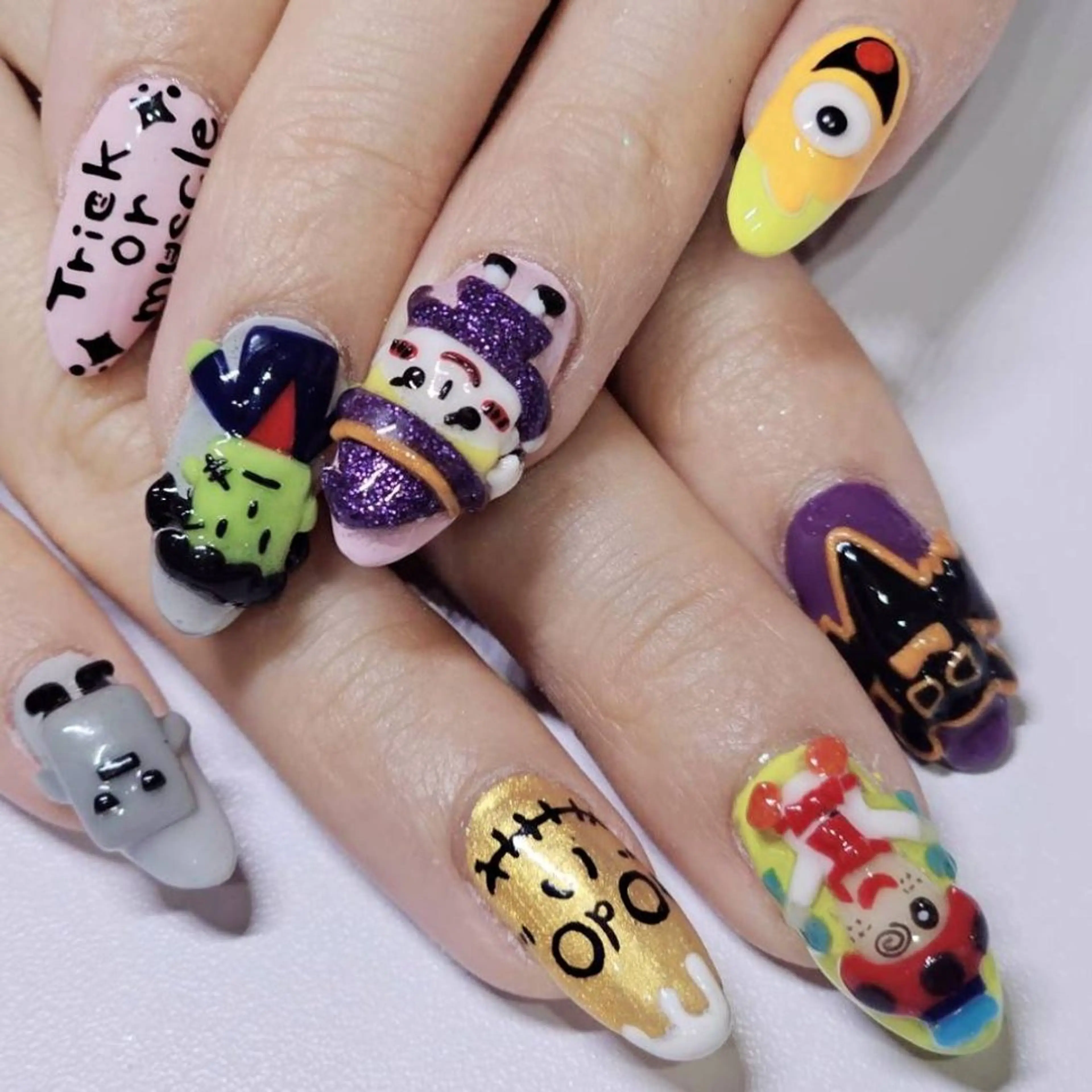 ネイル アートネイル ハロウィン 持ち込み ハンドネイル よしだ ひろきのネイルデザイン