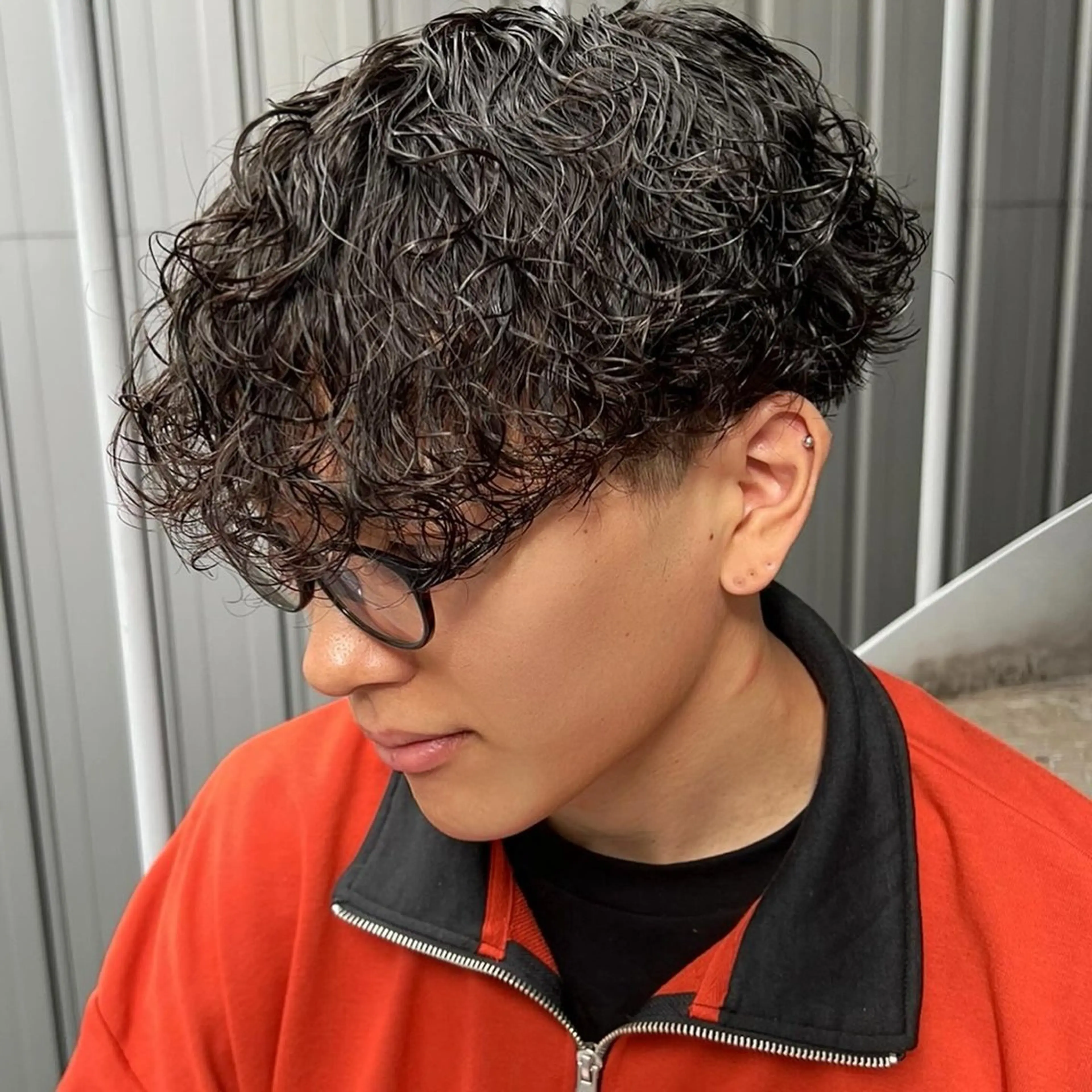 🍀2回目以降の方🍀【メンズカット✂︎】+【波巻きパーマ🌀】の写真