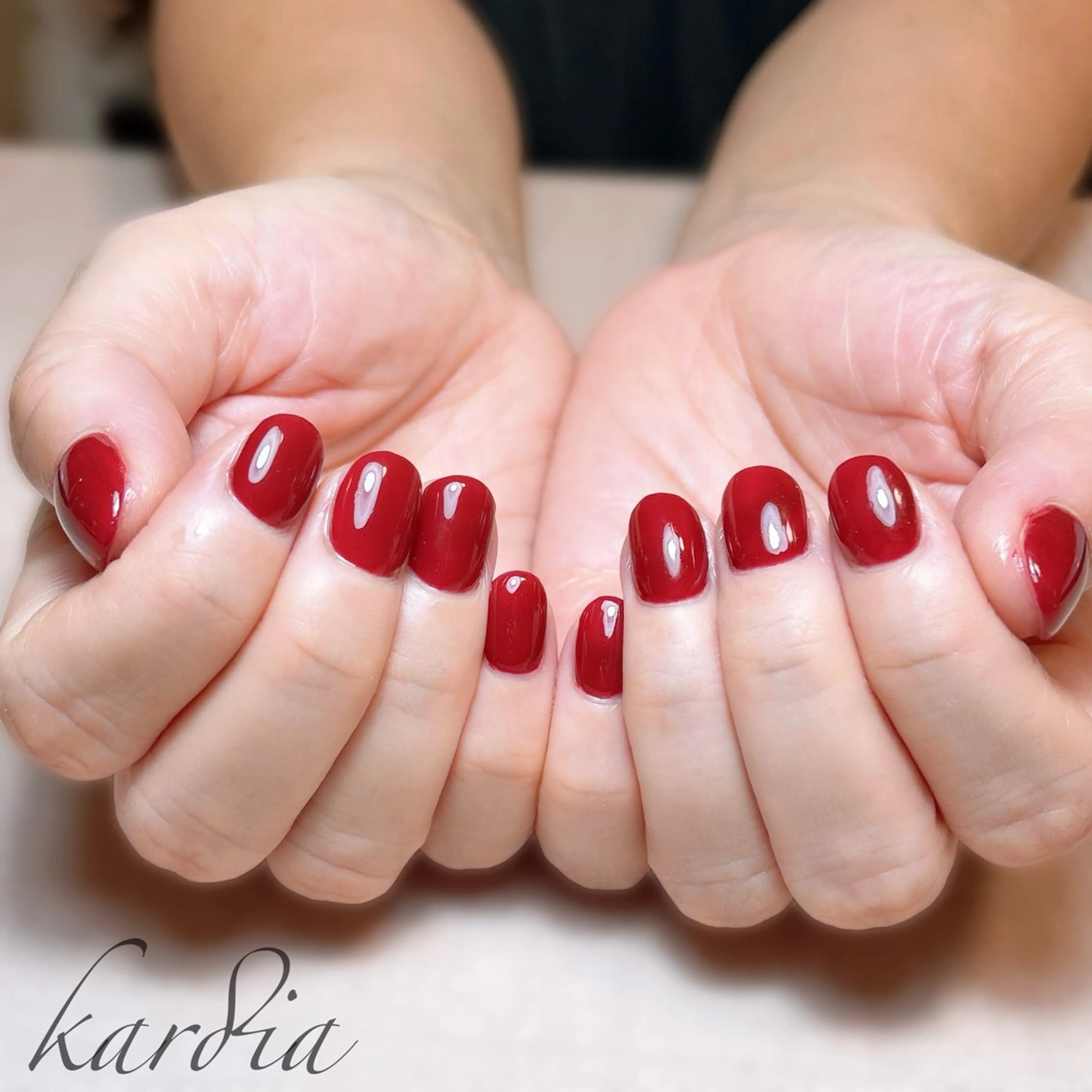 ネイル ハンドネイル καρδιά -ｶﾙﾃﾞｨｱ-のネイルデザイン
