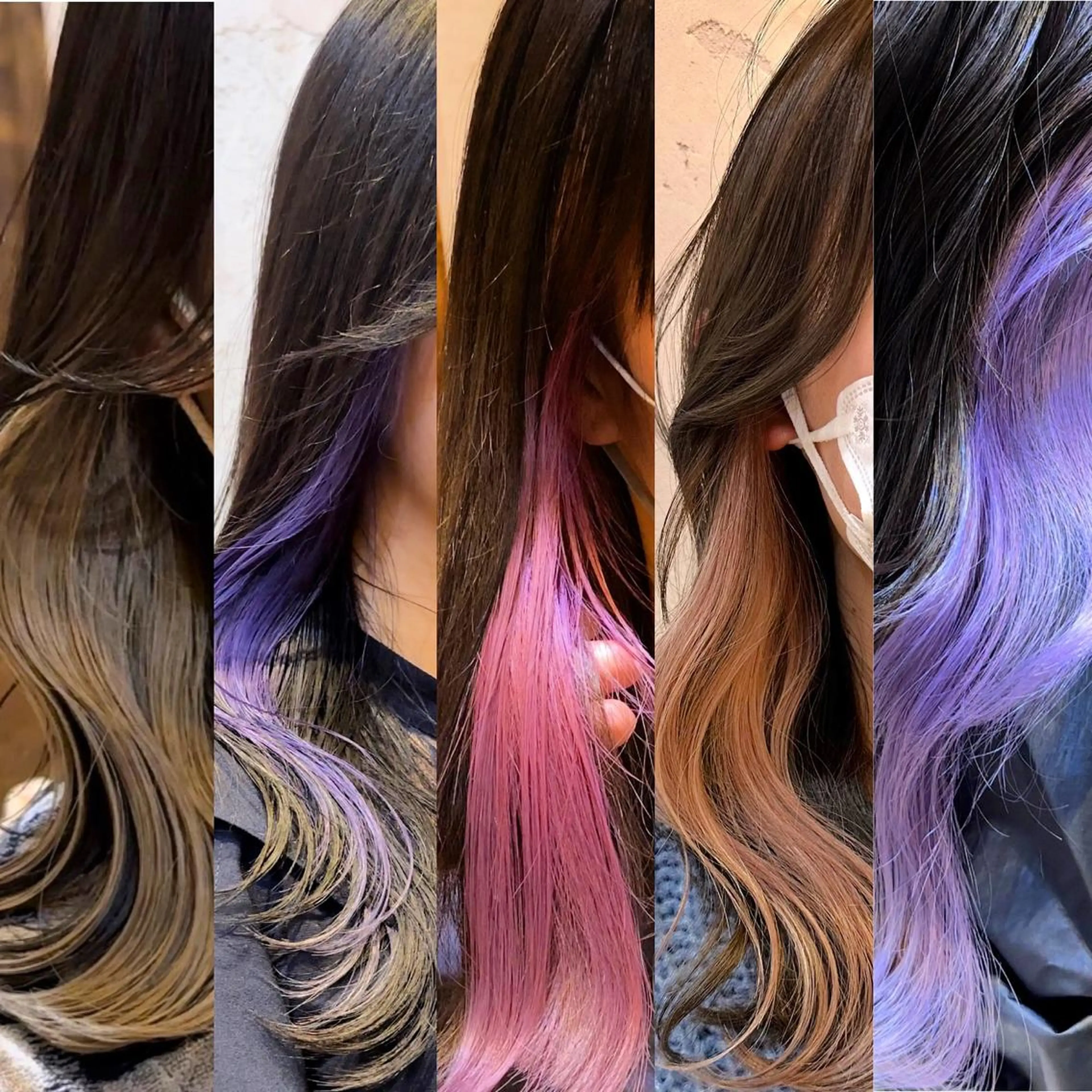 ミディアム 卒業式のヘアスタイル ヘアカラー トリートメント ブリーチなしダブル カラー縮毛矯正　下野のヘアスタイル