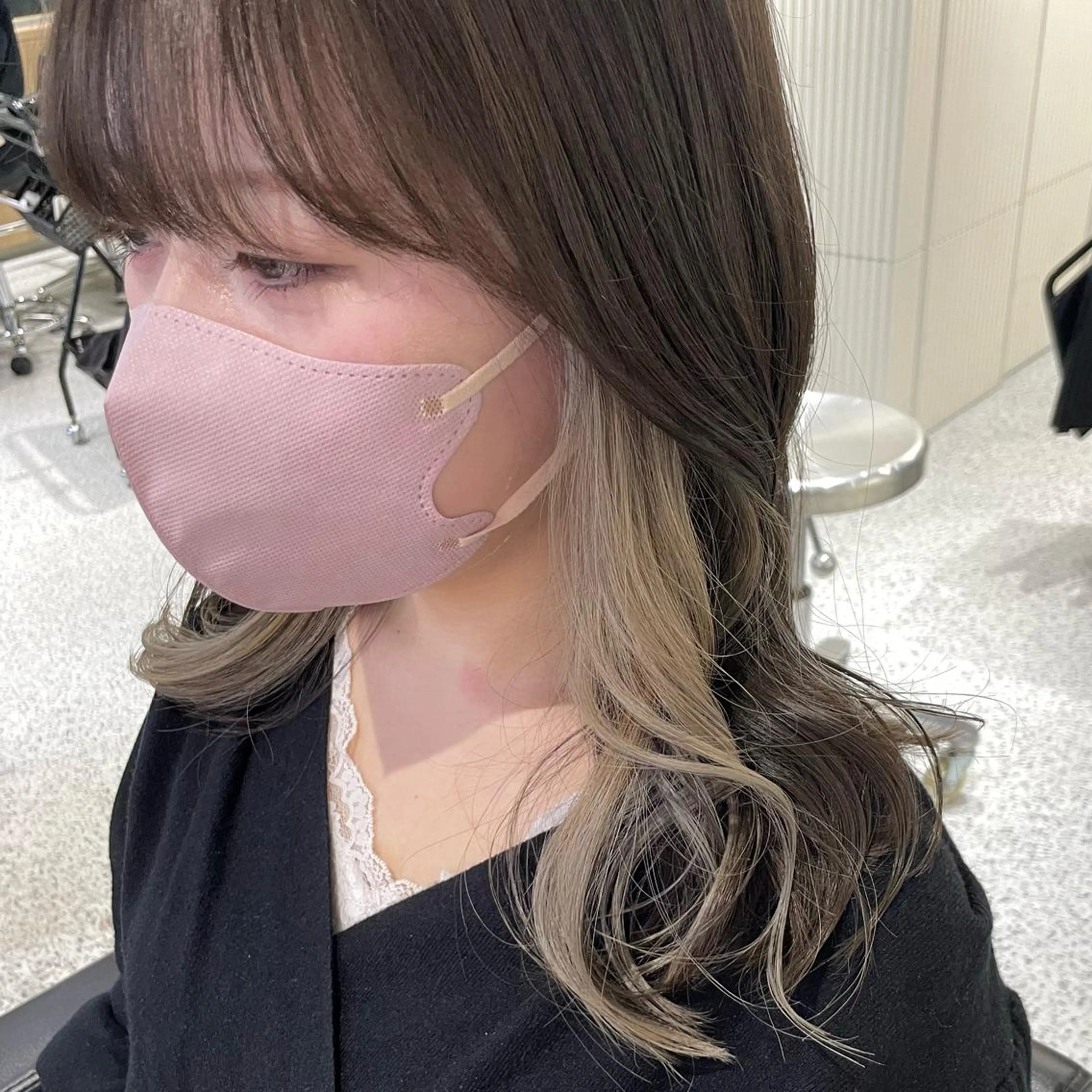 ロング カラー ベージュカラー GO TODAY SHARE SALON 原宿本店所属・ブリーチ/ハイトーン 艶カラー/ユリナのヘアスタイル