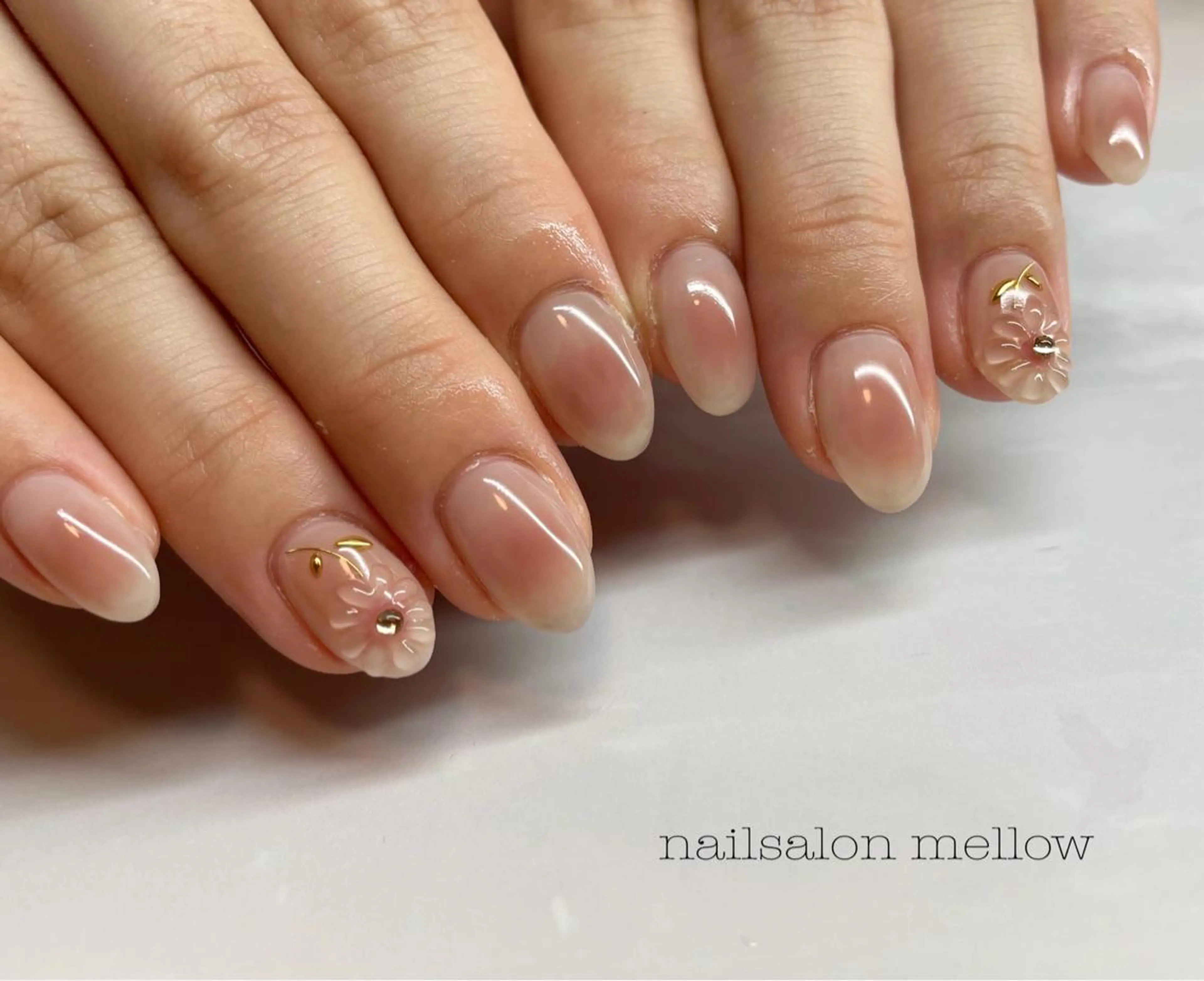 ネイル チークネイル フラワーネイル ぷっくりネイル 大山 浩美のネイルデザイン