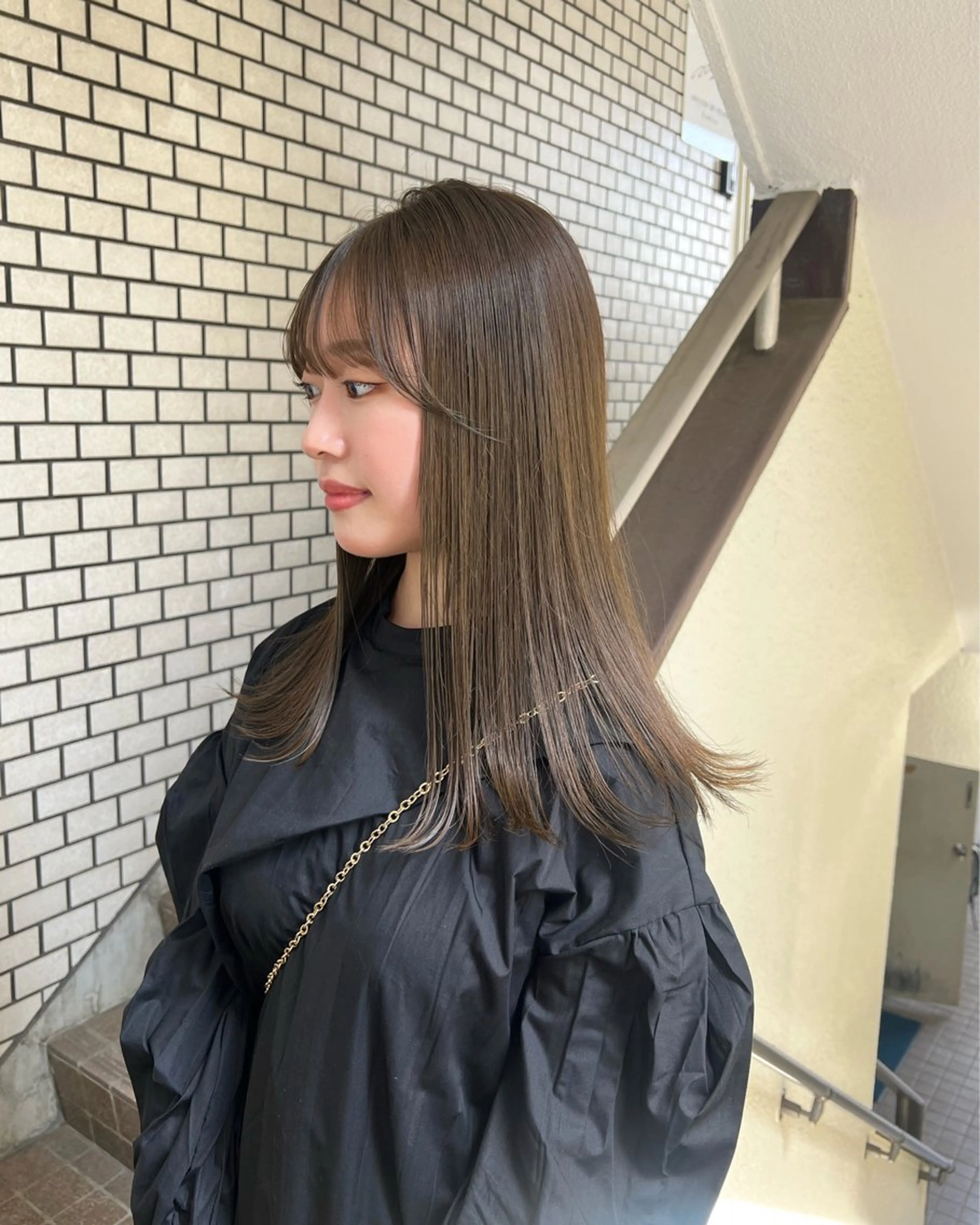 セミロング まろやか透明感カラー ♡MANAのヘアスタイル