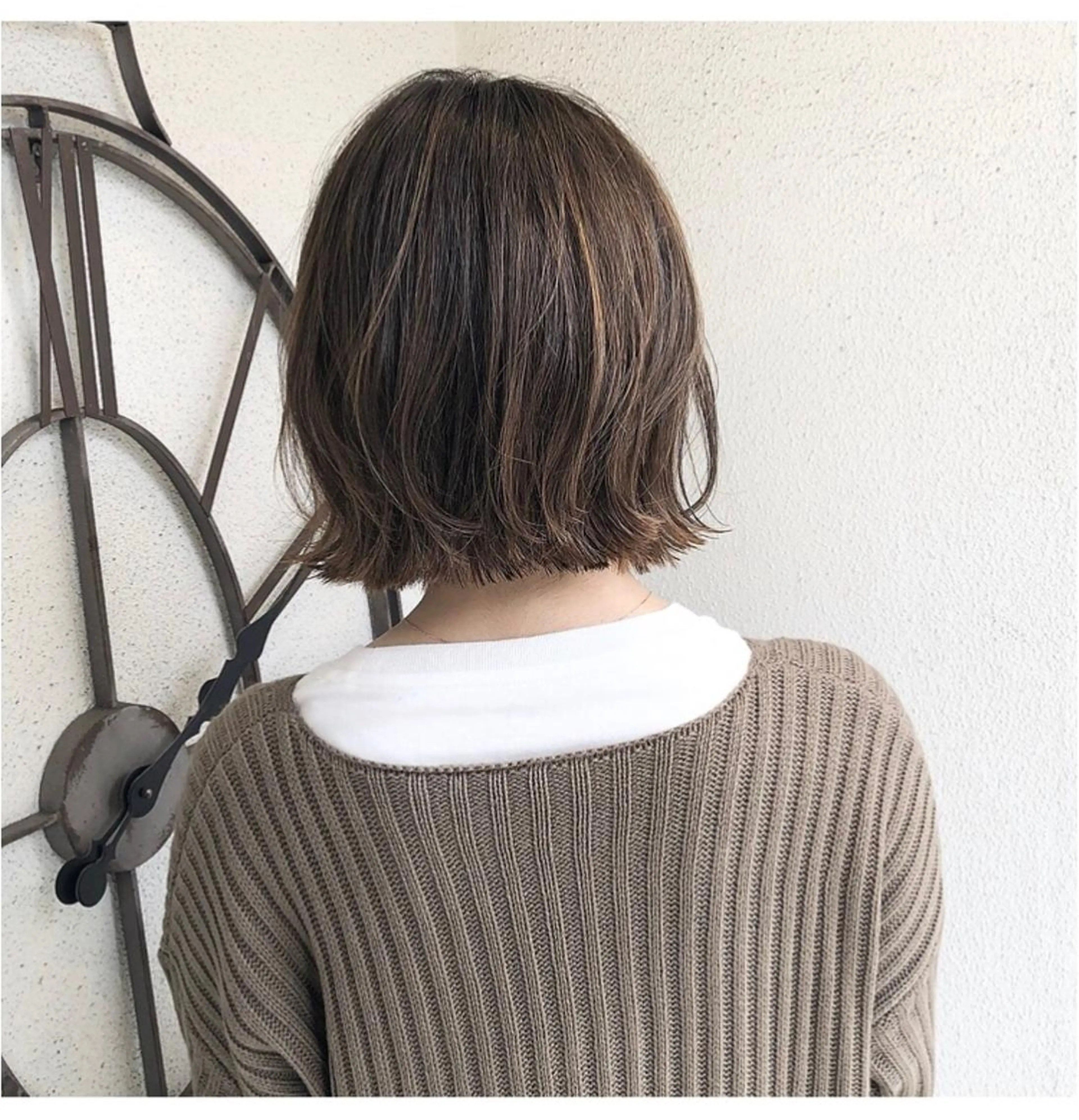 ミディアム 切りっぱなしボブ ボブ Sanctuary 南森町店のヘアスタイル