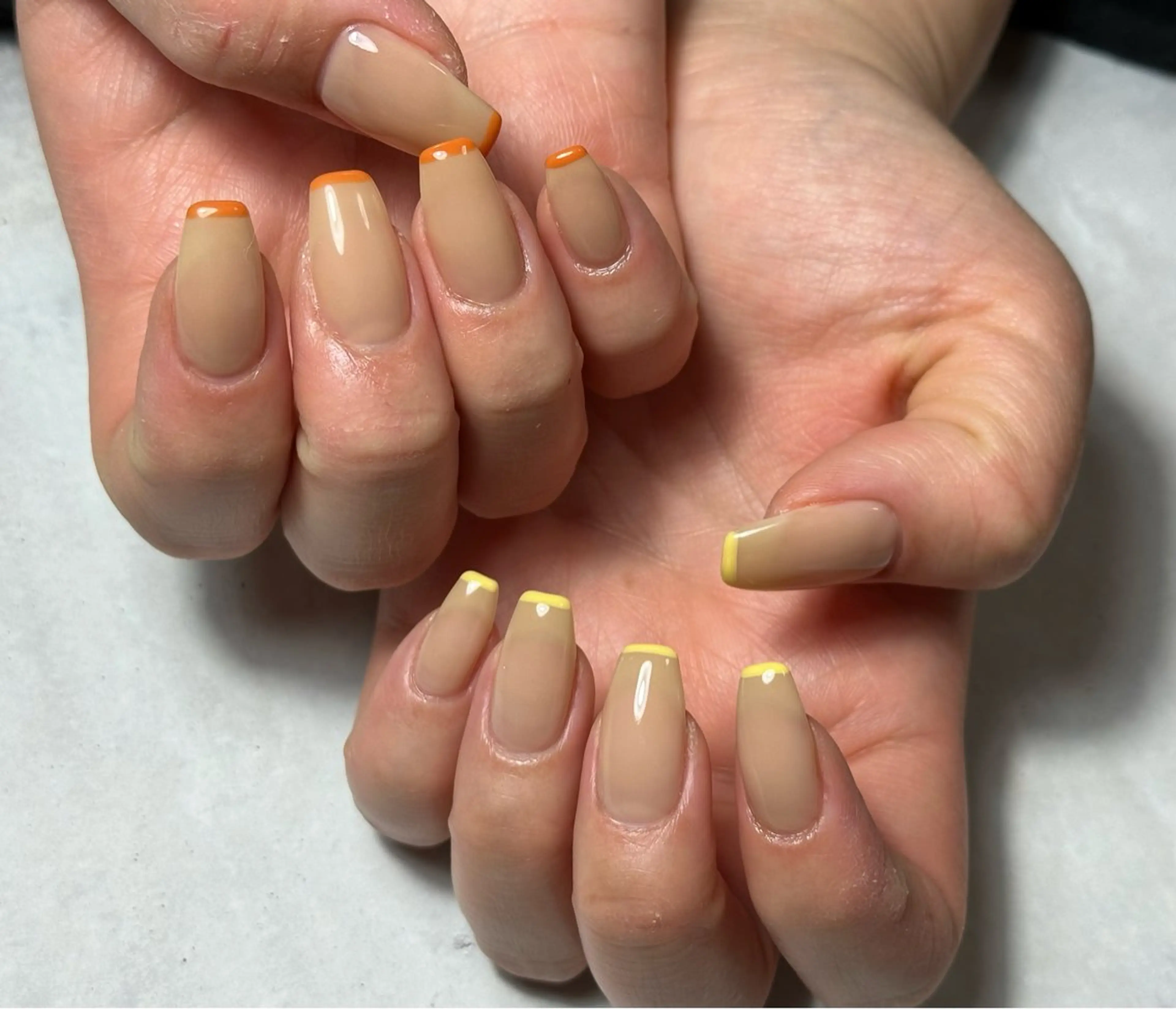 ネイル フレンチネイル ハンドネイル three 0 nail spaceのネイルデザイン