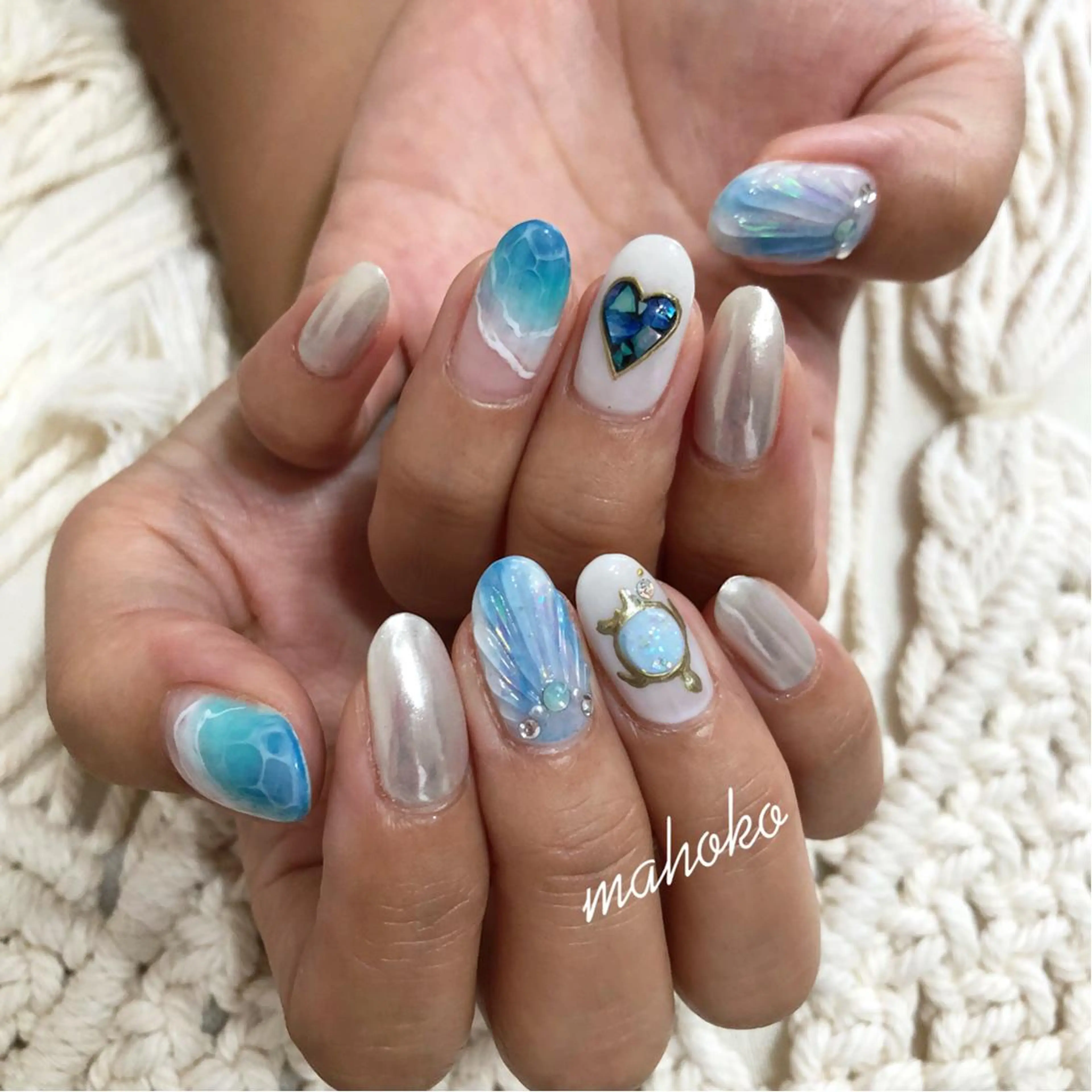 ネイル ハンドネイル She nail studio 原宿所属・パラジェル有/ スカルプ/mahoのネイルデザイン