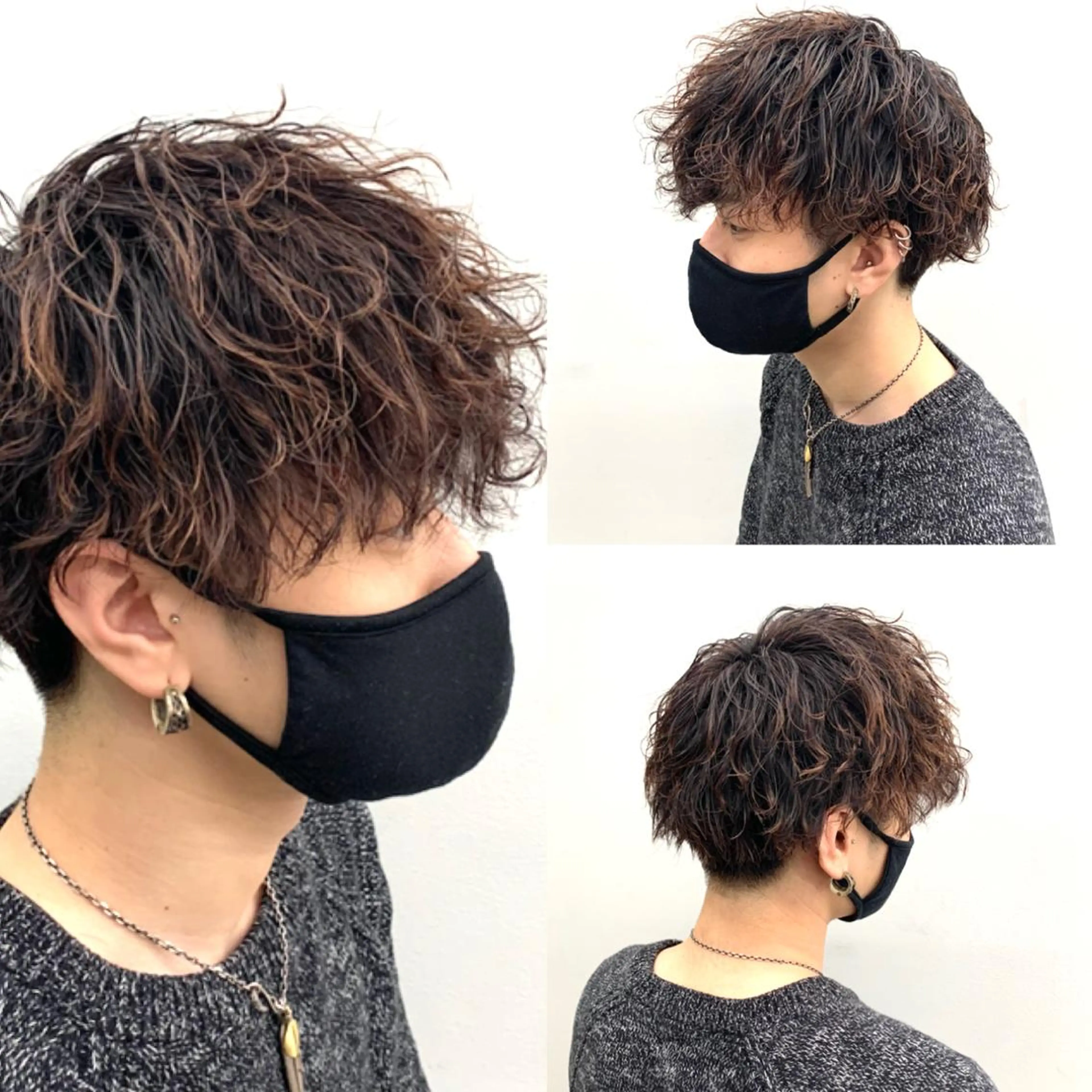 メンズ マッシュウルフ マッシュ メンズパーマ メンズツイストパーマ メンズウルフカット hair&make NOISM -eha-所属・メンズ特化美容師/ 新井 洸太のヘアスタイル