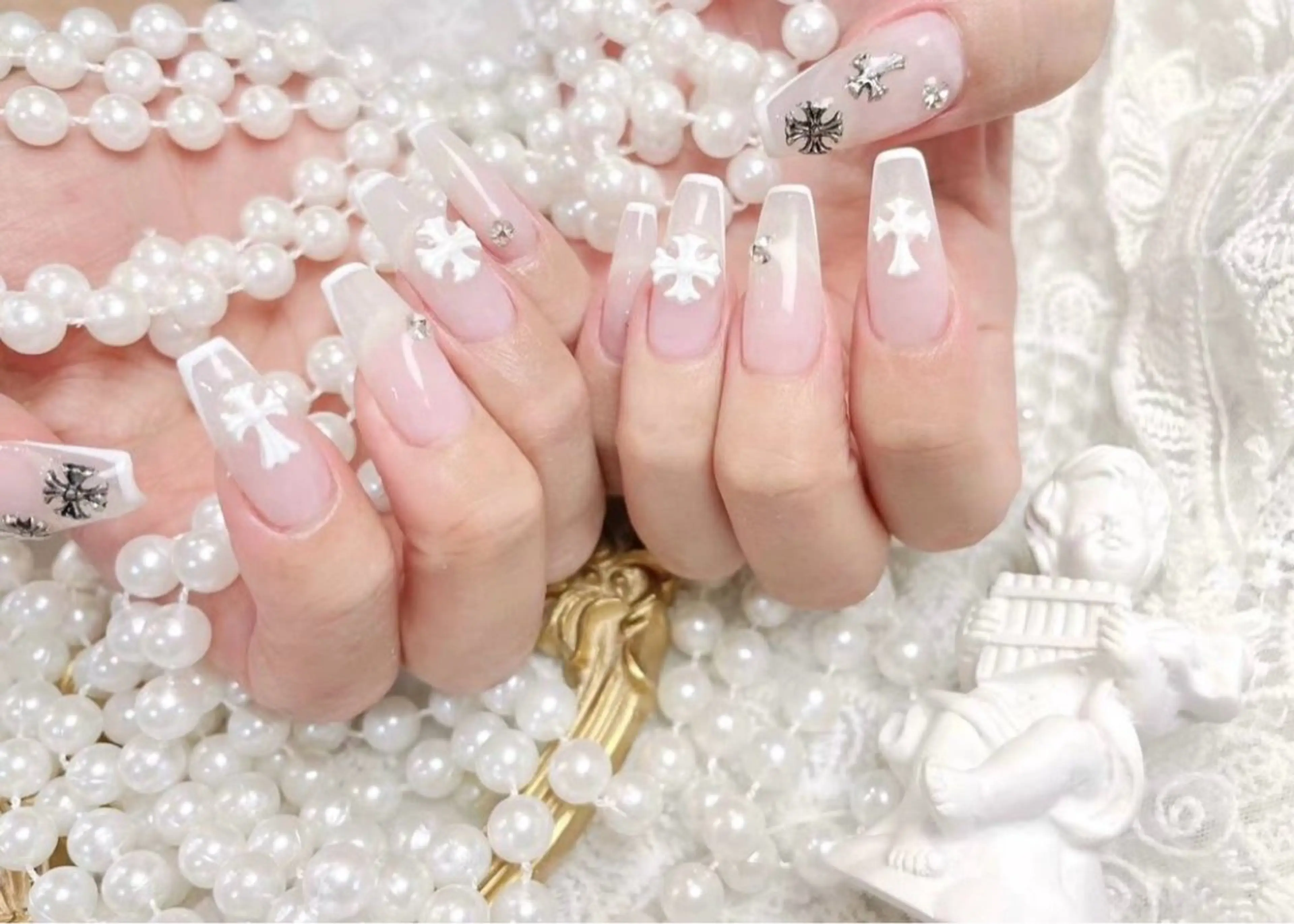 ネイル アートネイル フットネイル ジェルネイル ハート マグネットネイル Babarla Nailのネイルデザイン