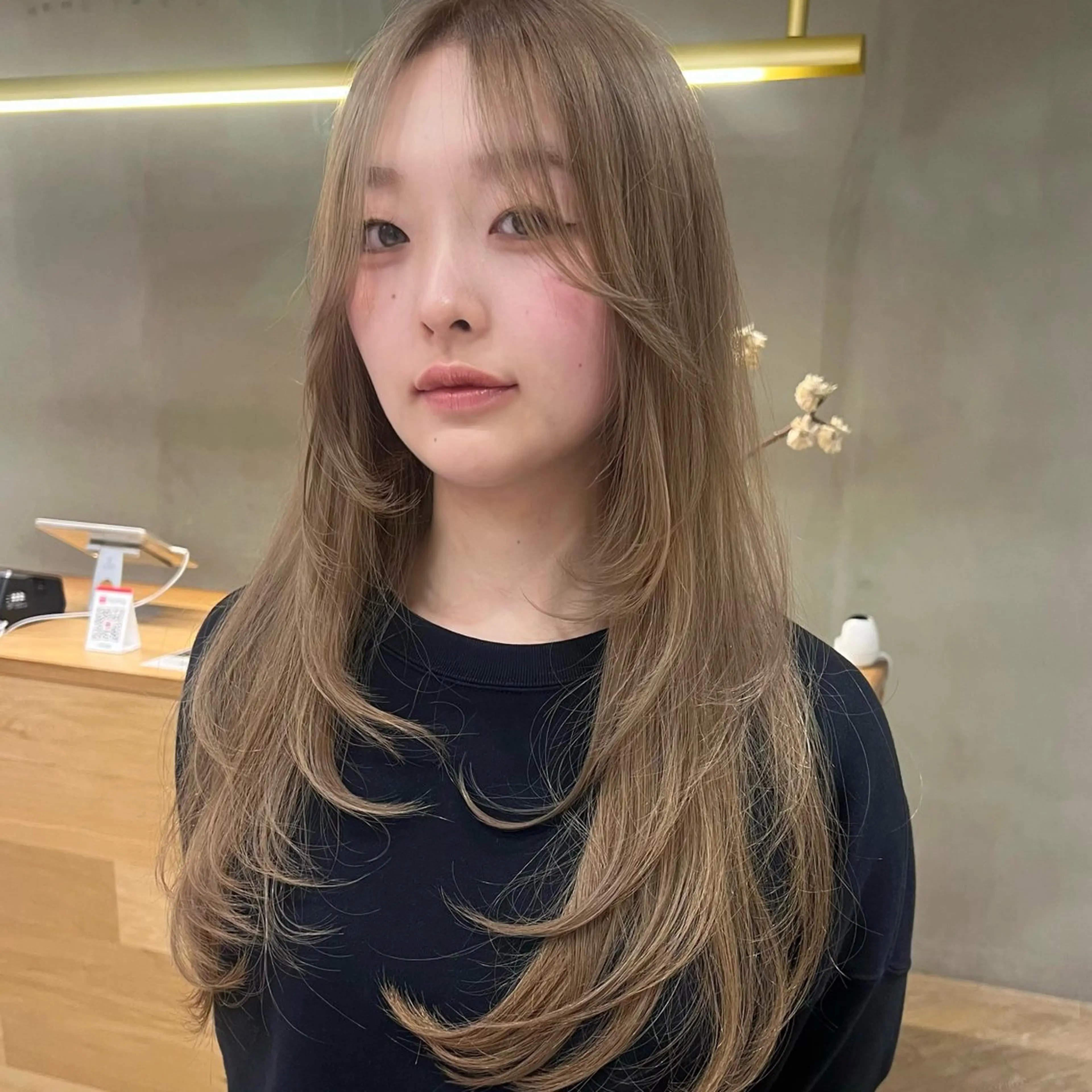 セミロング カラー カット ヘアカラー トリートメント レイヤーカット/暖色 カラー/mao🎀のヘアスタイル