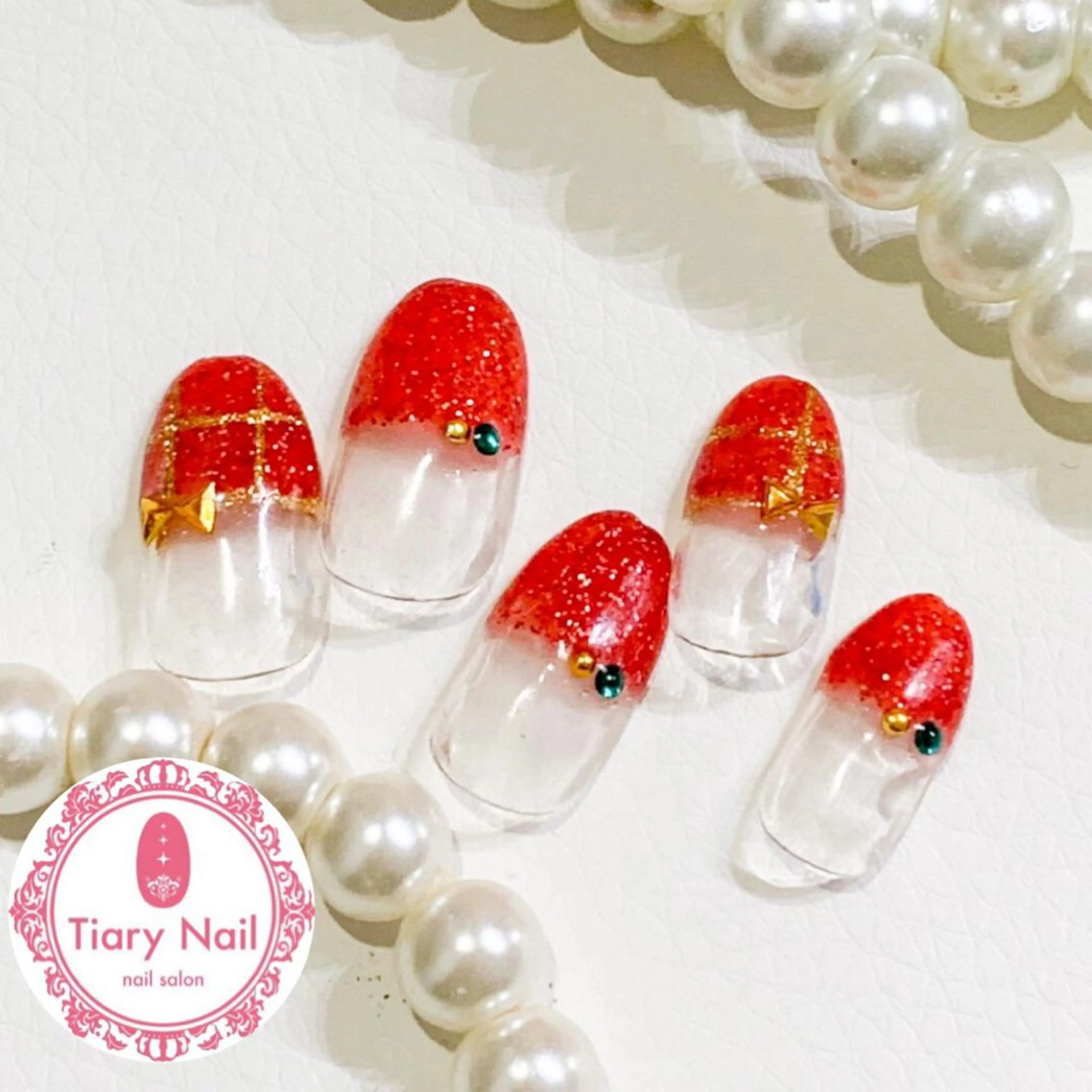 ネイル 桜ネイル 長さ出し スカルプネイル 💗🪽Tiary Nail🪽💗のネイルデザイン
