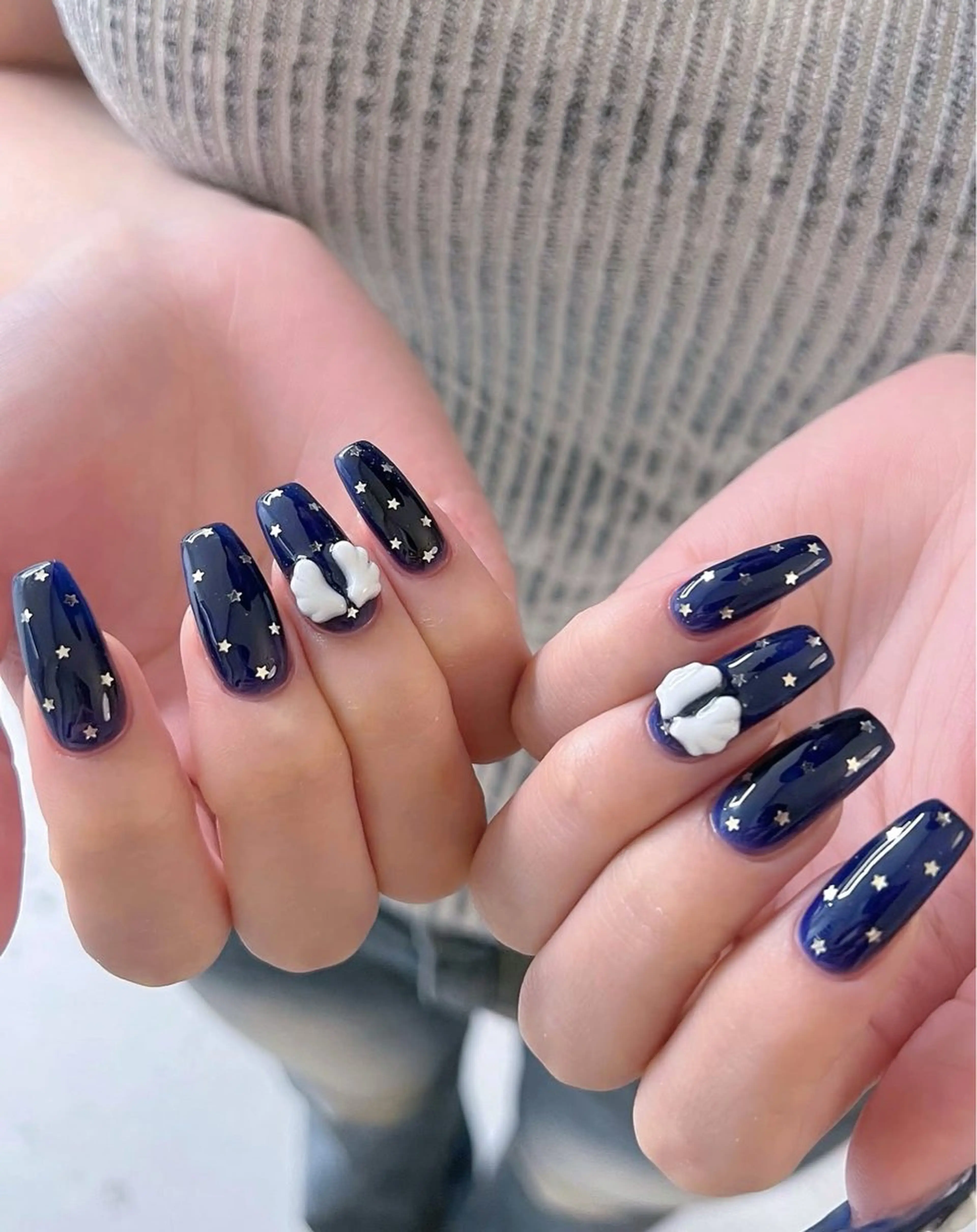 ネイル オーロラネイル 長さ出し フットネイル フレンチネイル ジェルネイル ハンドネイル sora ❄️のネイルデザイン