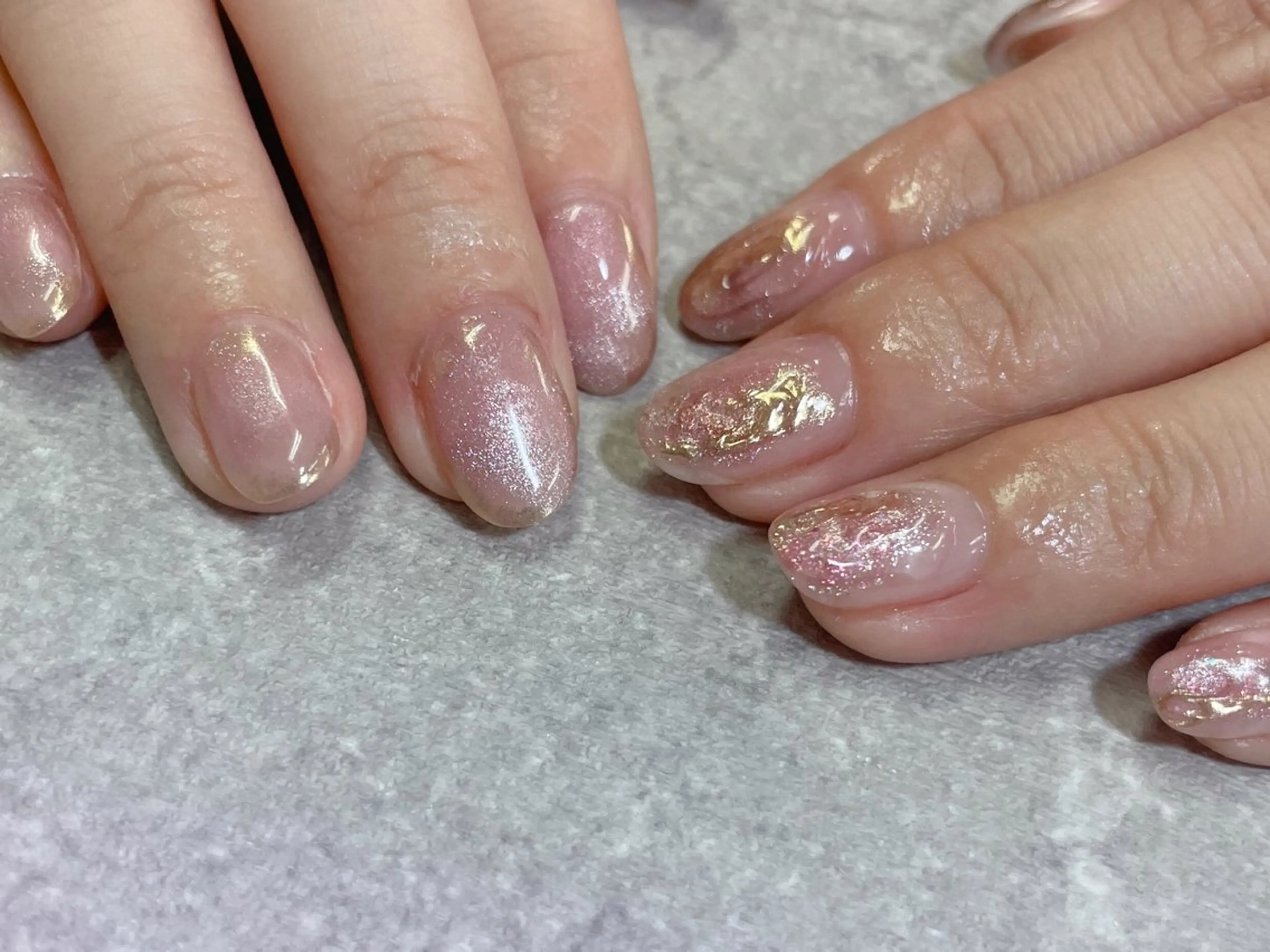 ネイル アートネイル ラメ(グリッター) マグネットネイル ミラーネイル ニュアンスネイル ハンドネイル foglia❁﻿. ⌇﻿imamuraのネイルデザイン