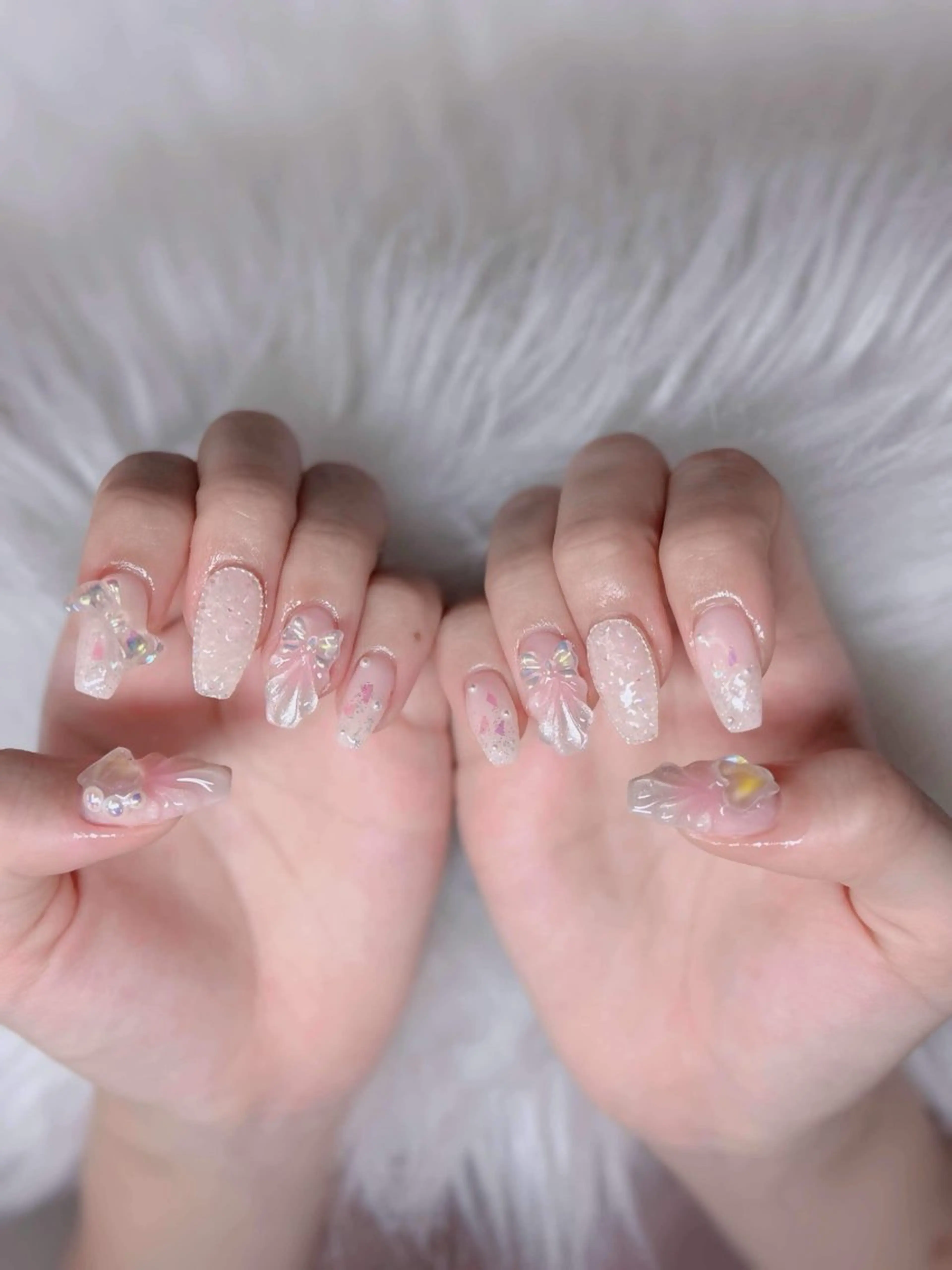 ネイル 長さ出し マグネットネイル ミラーネイル ネイルチップ 冬ネイル Lee Nails チップ長さだし専門店のネイルデザイン