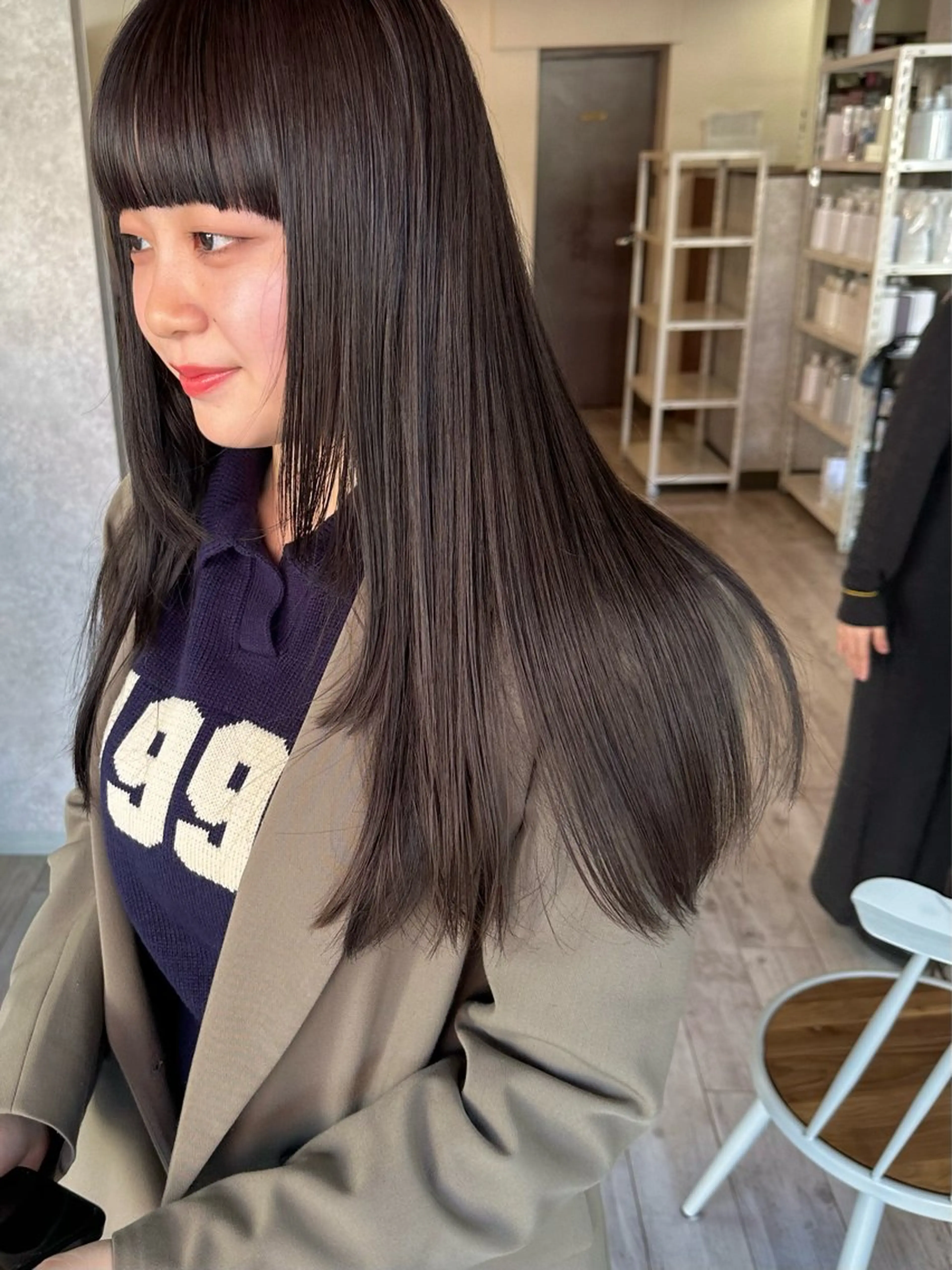 ロング カラー カット ヘアカラー トリートメント 高橋 みく/ minim 暖色のヘアスタイル