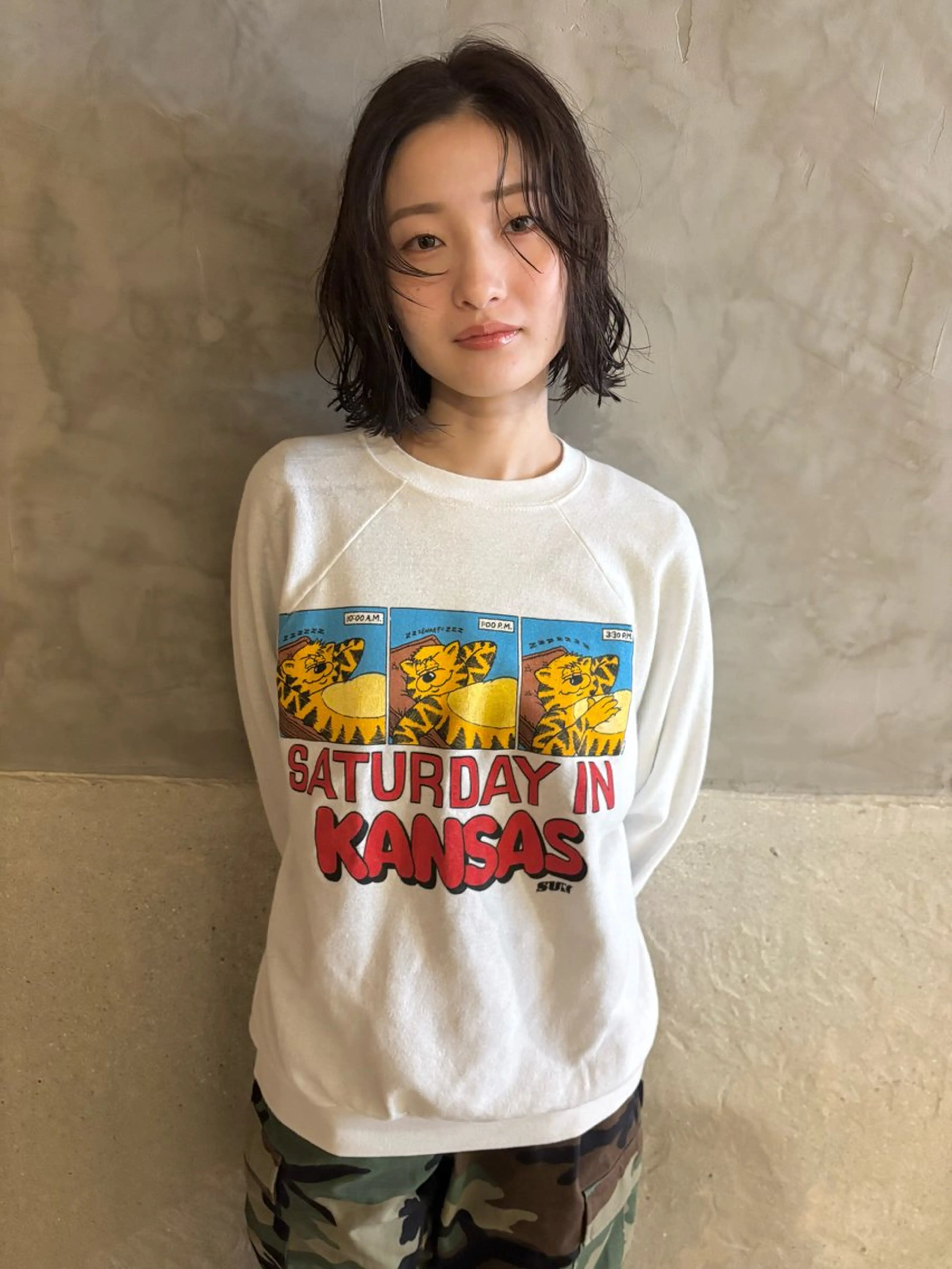 ショート カラー パーマ 落合 妙佳のヘアスタイル