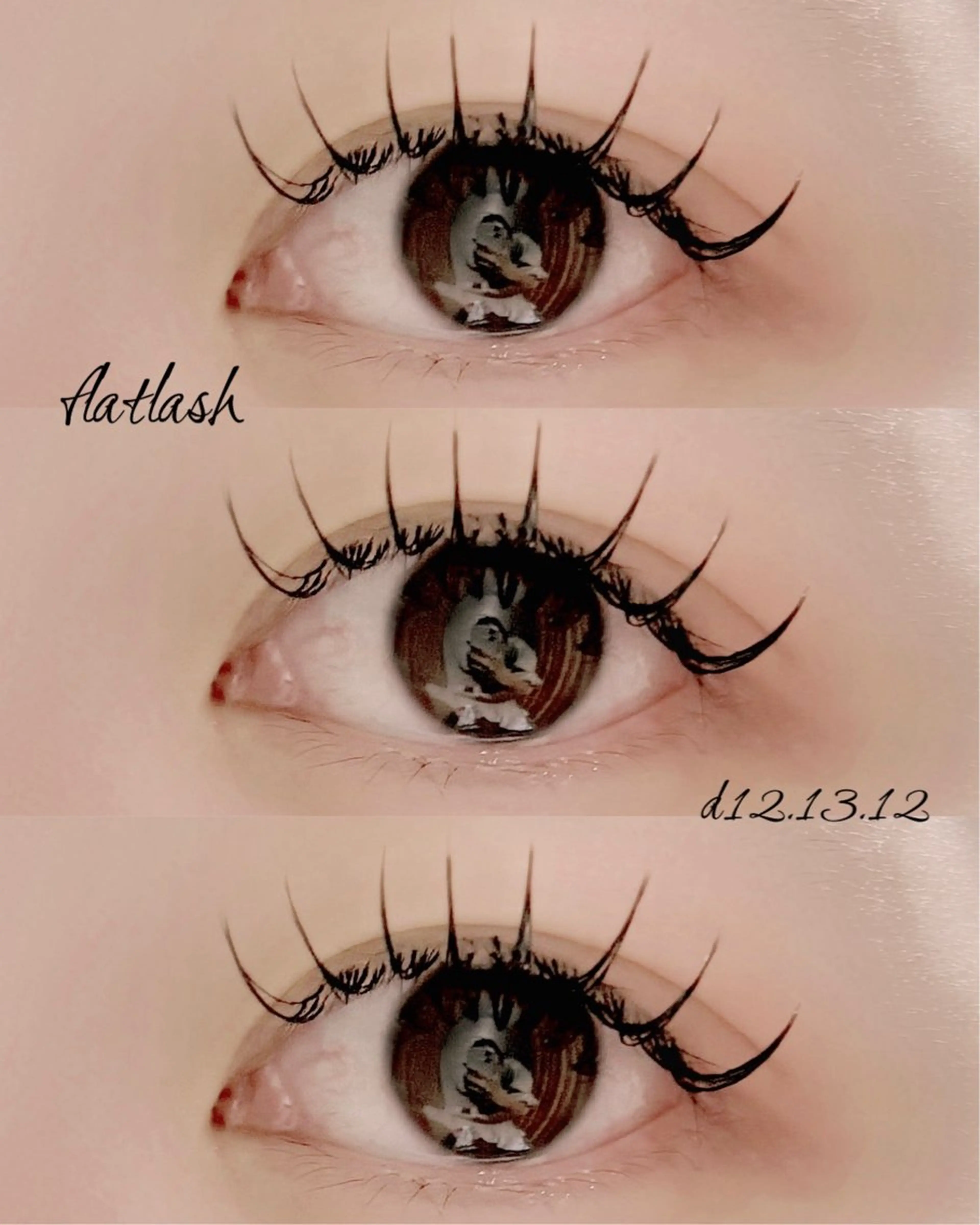 人気No.1⭐️【オフ無料】フラットラッシュ120本 コーティング付き(ダークブラウン＋200円)の写真