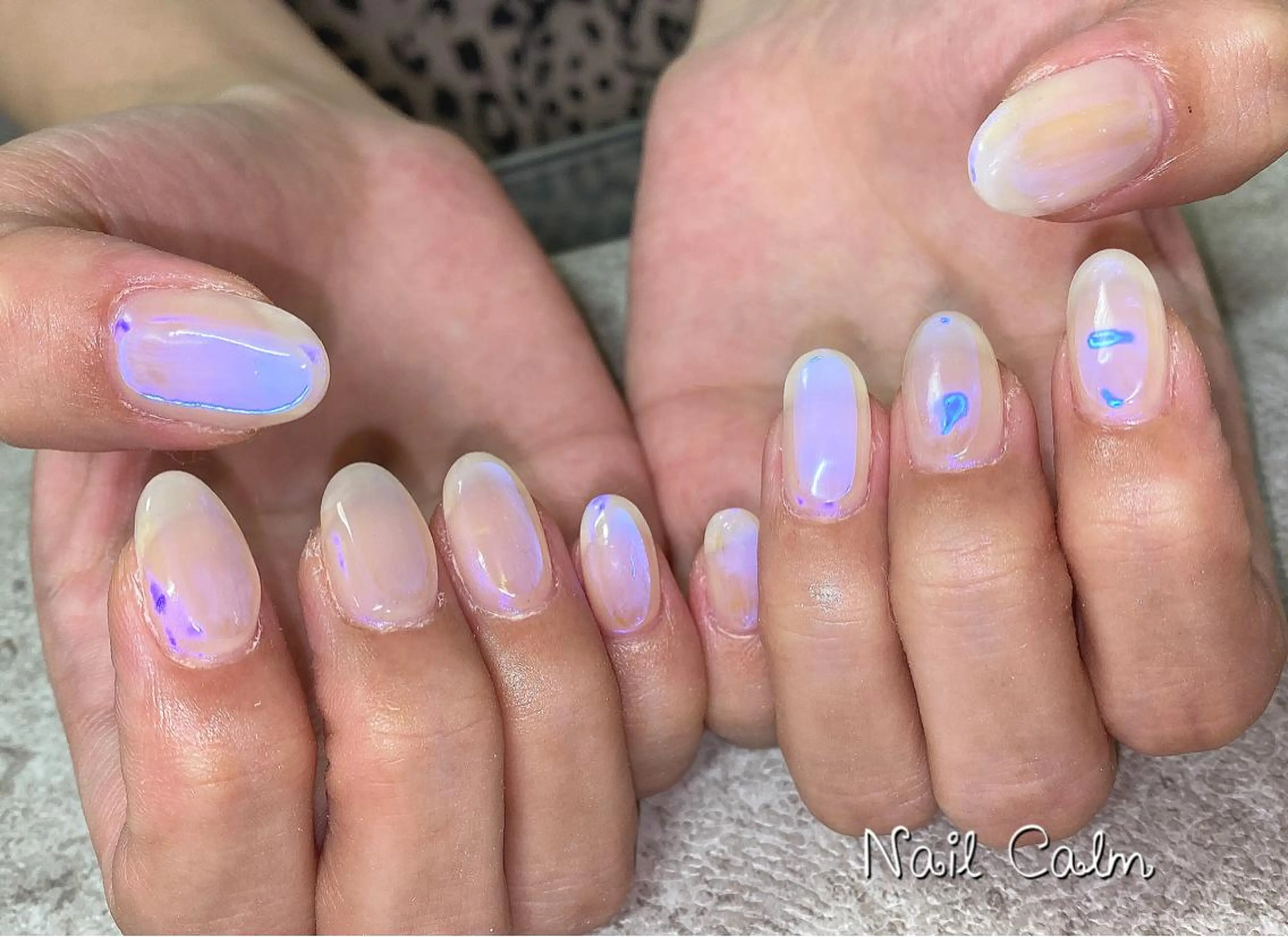 ネイル 氷ネイル・うるうるネイル ハンドネイル Nail Calm所属・プライベートサロン Calmのネイルデザイン