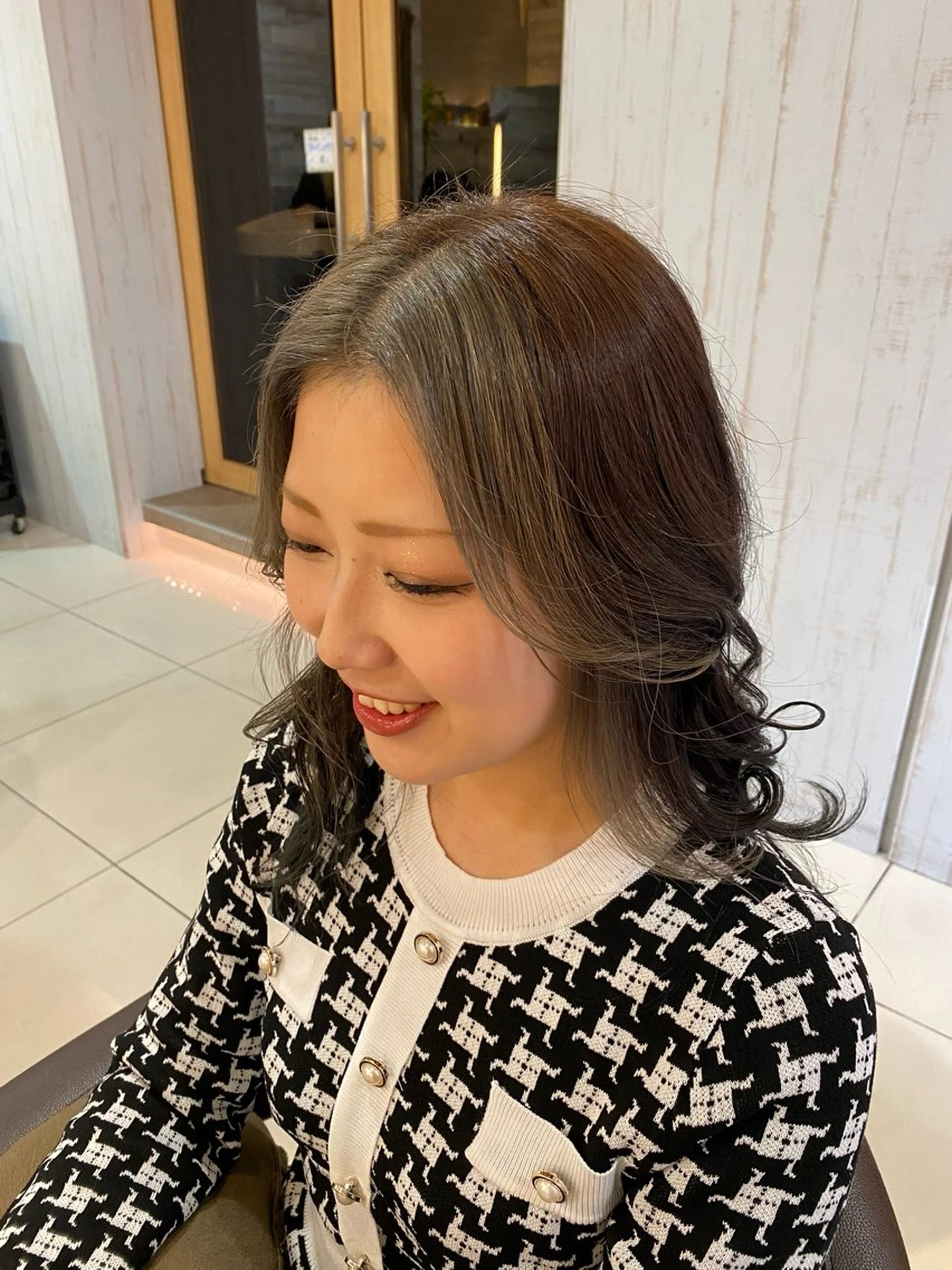 セミロング ミストバング 波巻き/メンズ/ ショート/☆いとみなのヘアスタイル