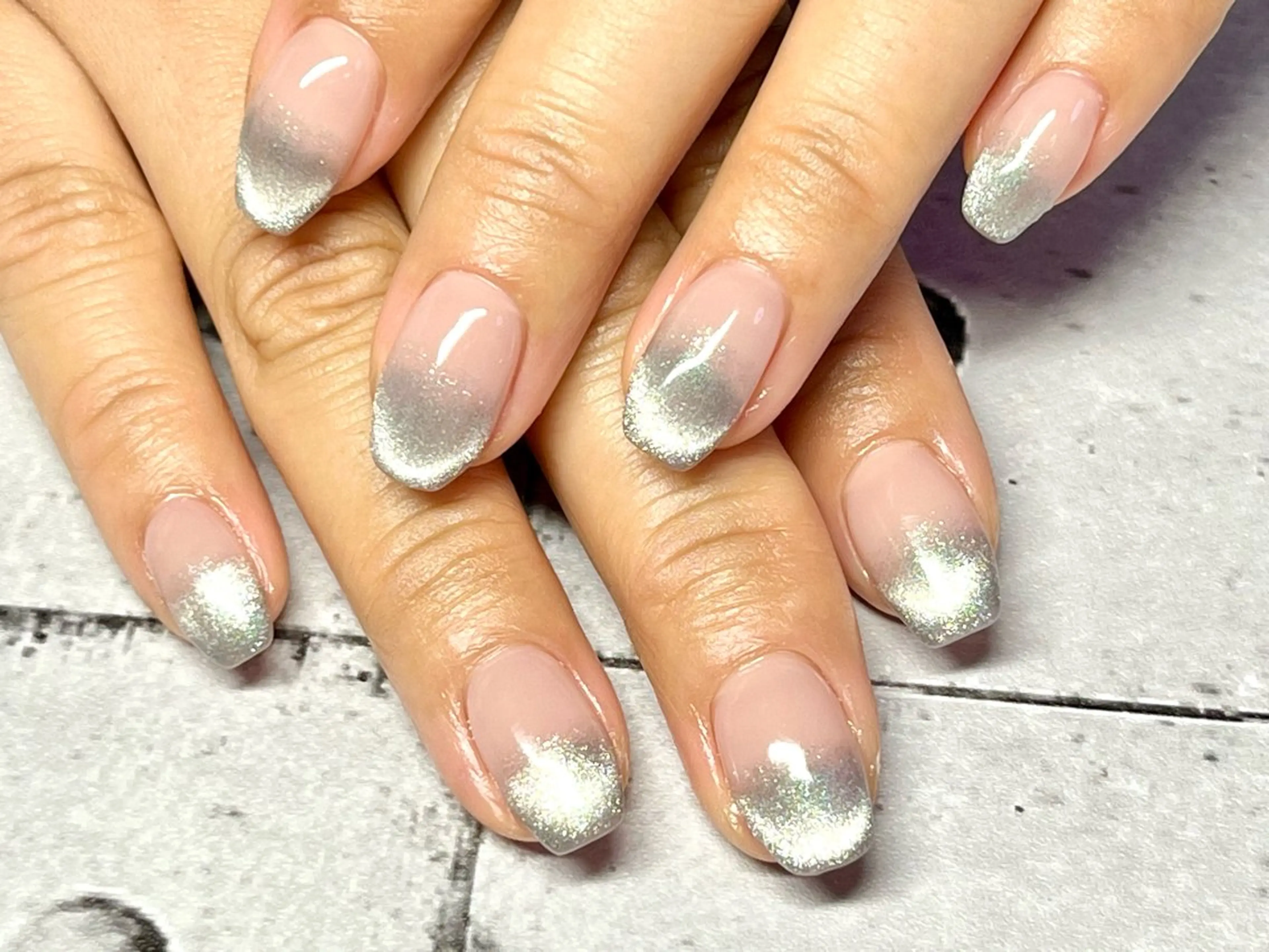 ネイル ラメ(グリッター) ハンドネイル まり りぃ〜んのネイルデザイン