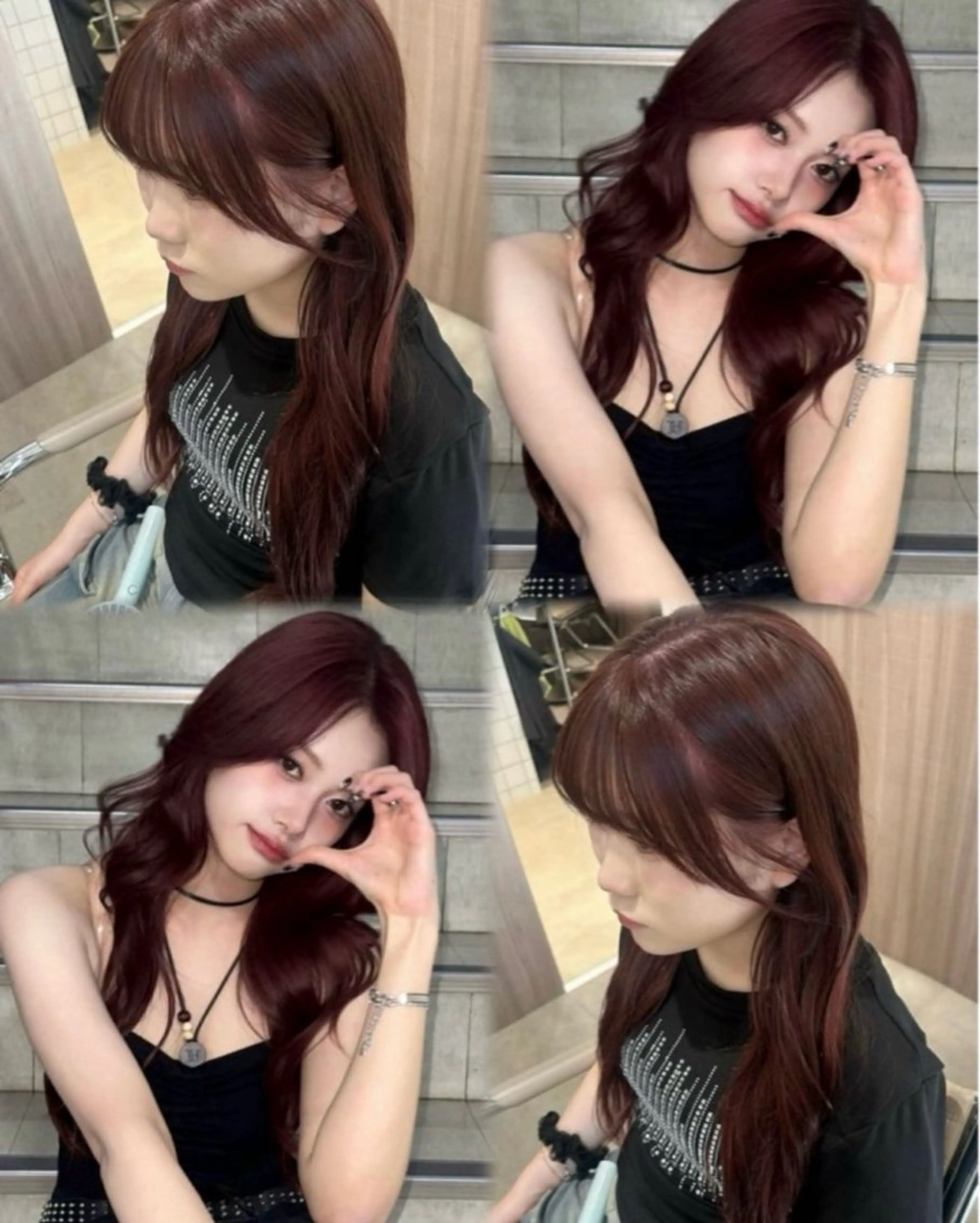 セミロング カラー ヘアアレンジ メンズ Salowin原宿ash所属・‎透明感×艶髪 ‎🫒maki🎀のヘアスタイル