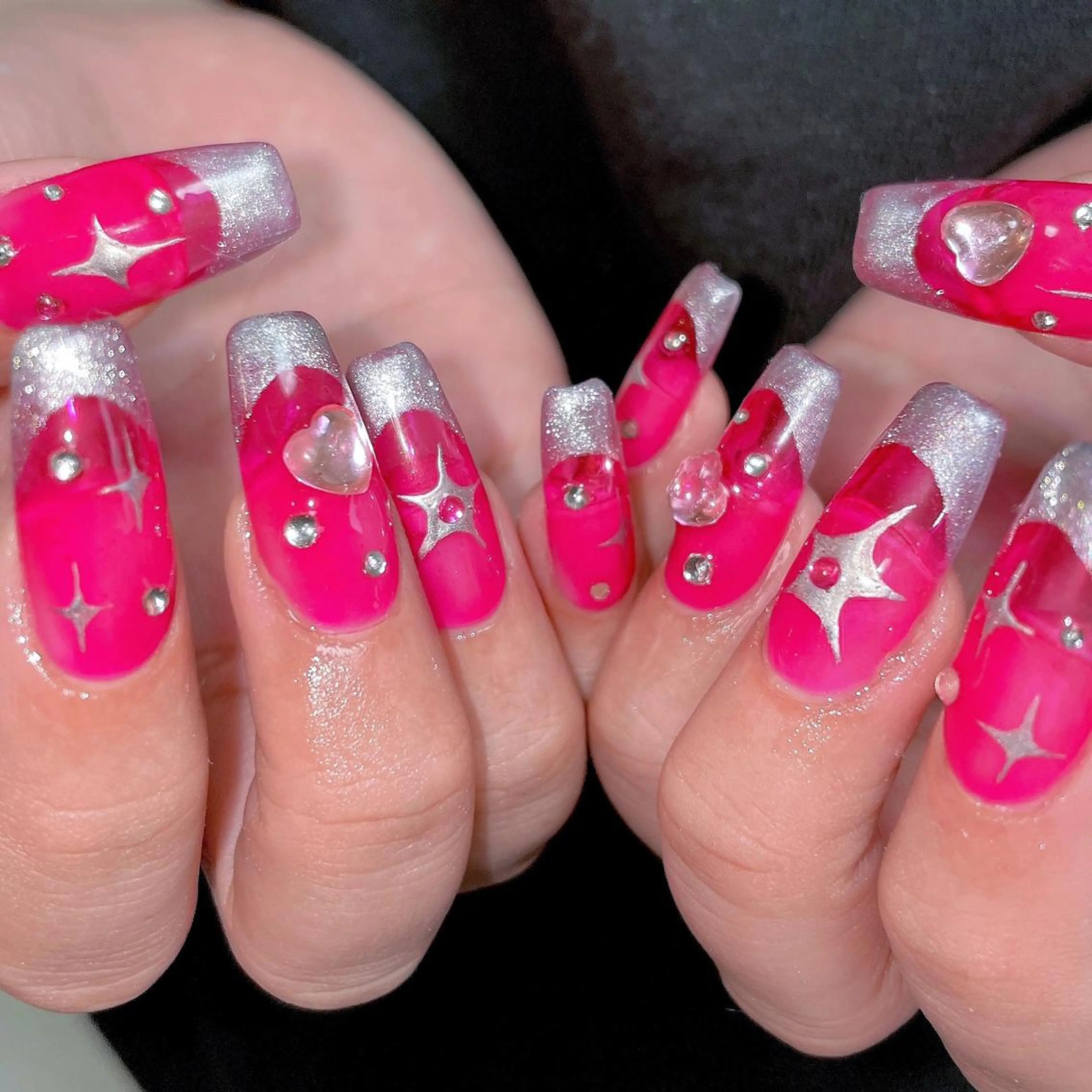 ネイル クリアネイル スカルプネイル MIDORI 個性派/海外ネイルのネイルデザイン