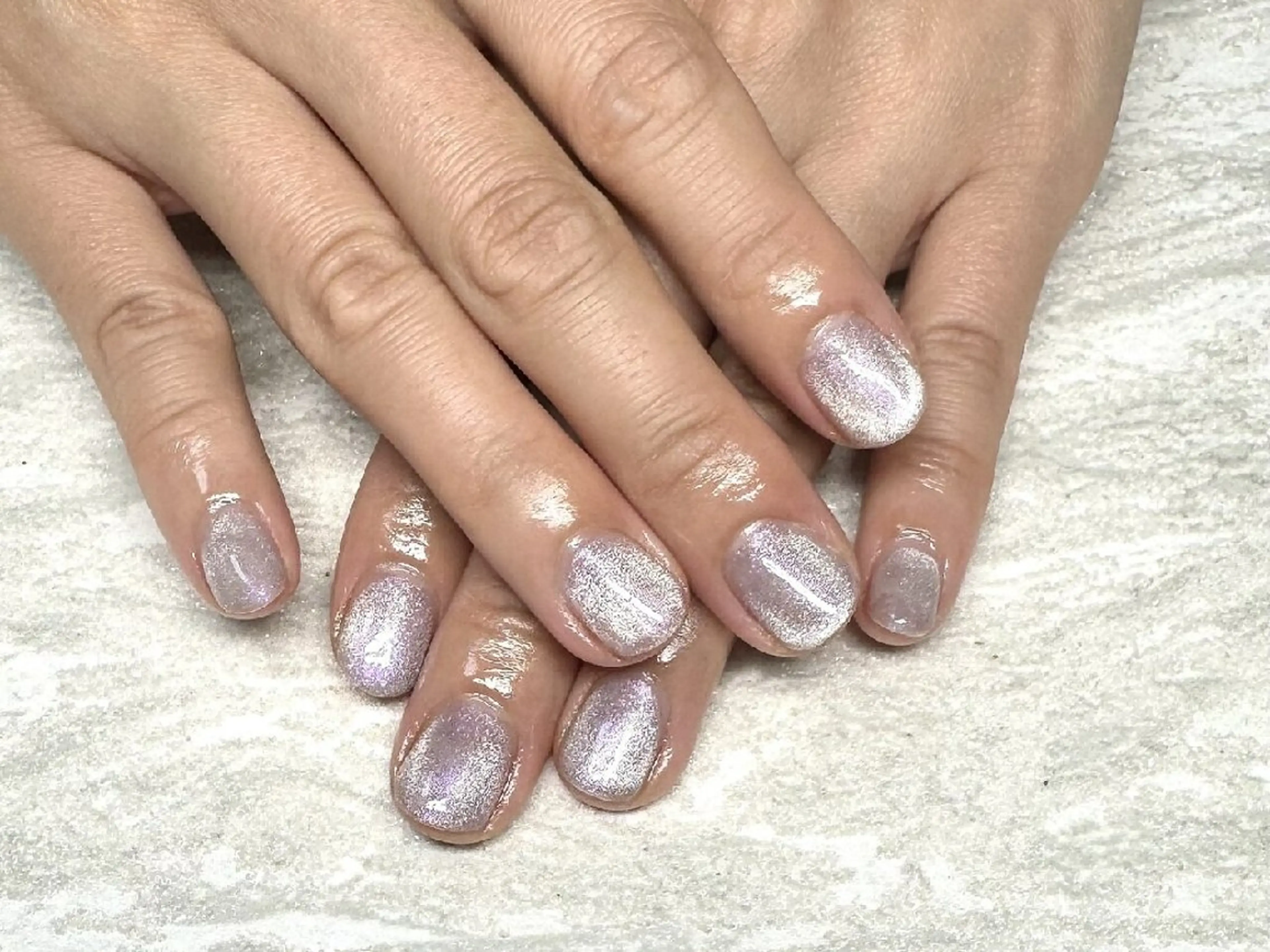 ネイル アートネイル ブルー 持ち込み ニュアンスネイル JULIE NAILのネイルデザイン