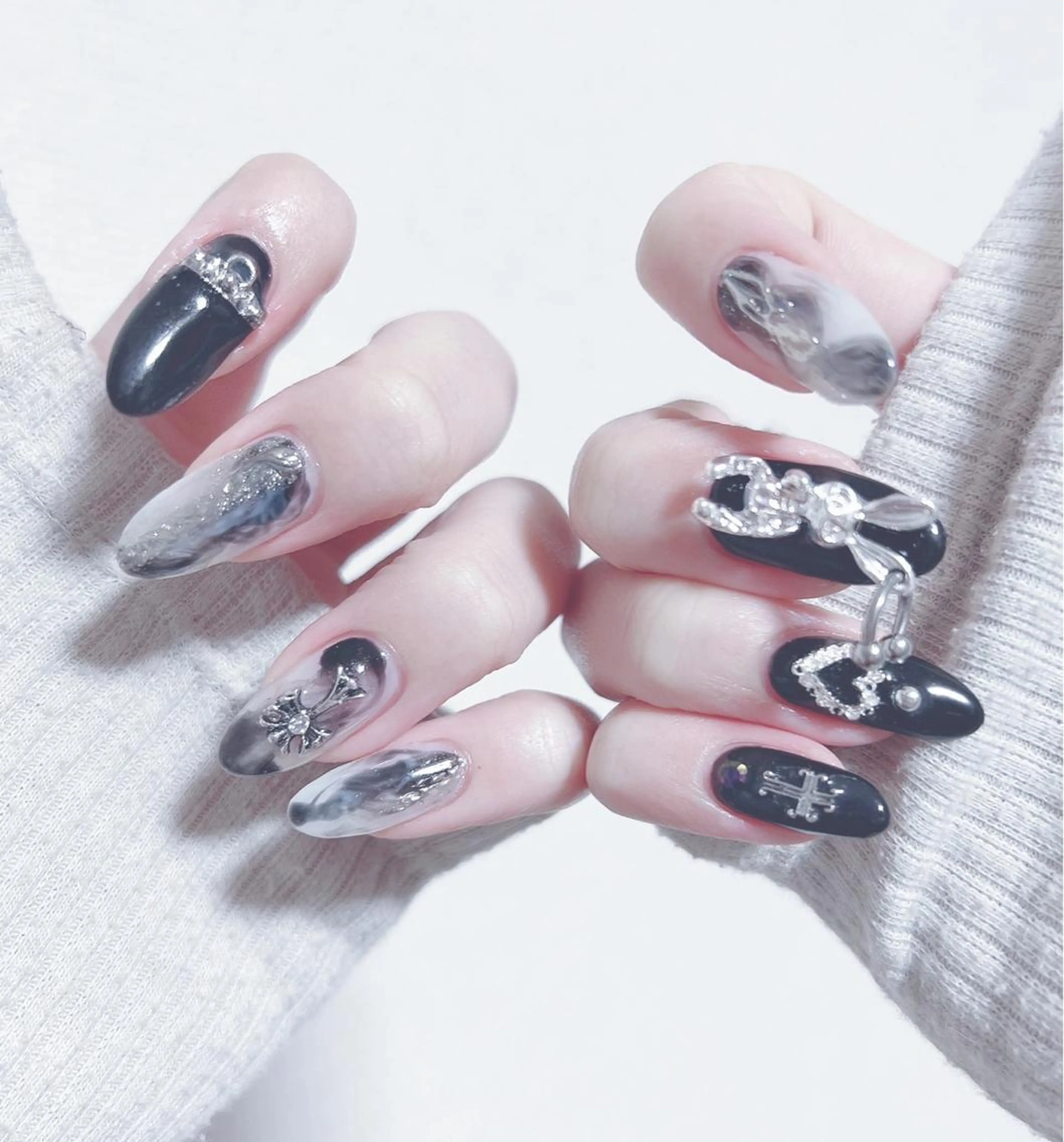 ネイル 長さ出し 持ち込み ハンドネイル éclat Mのネイルデザイン