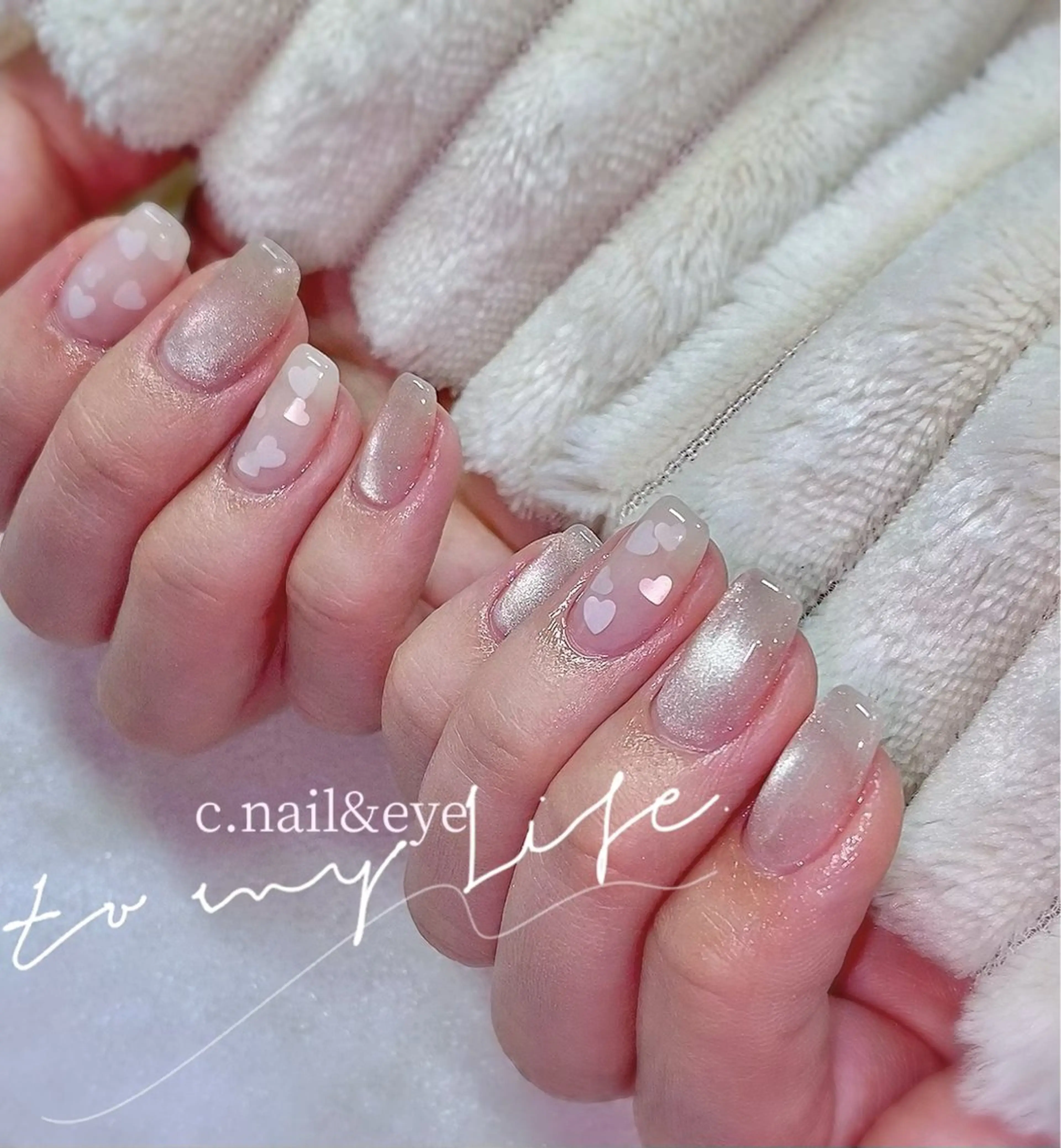 【大人気】ハートホロネイル🥰💕の写真