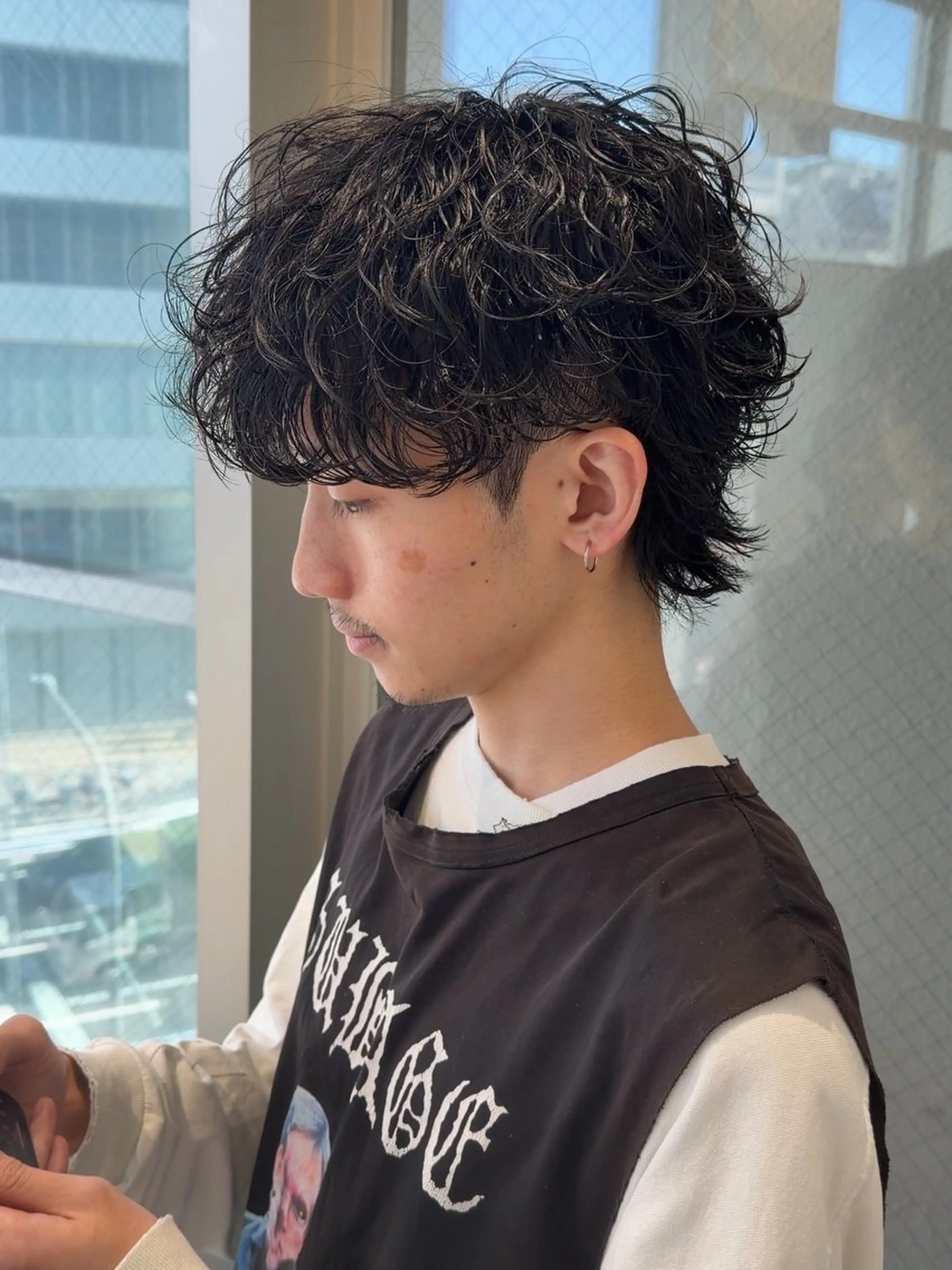 ミディアム パーマ メンズ メンズ特化❤️‍🔥 パーマ職人江口佳乃のヘアスタイル