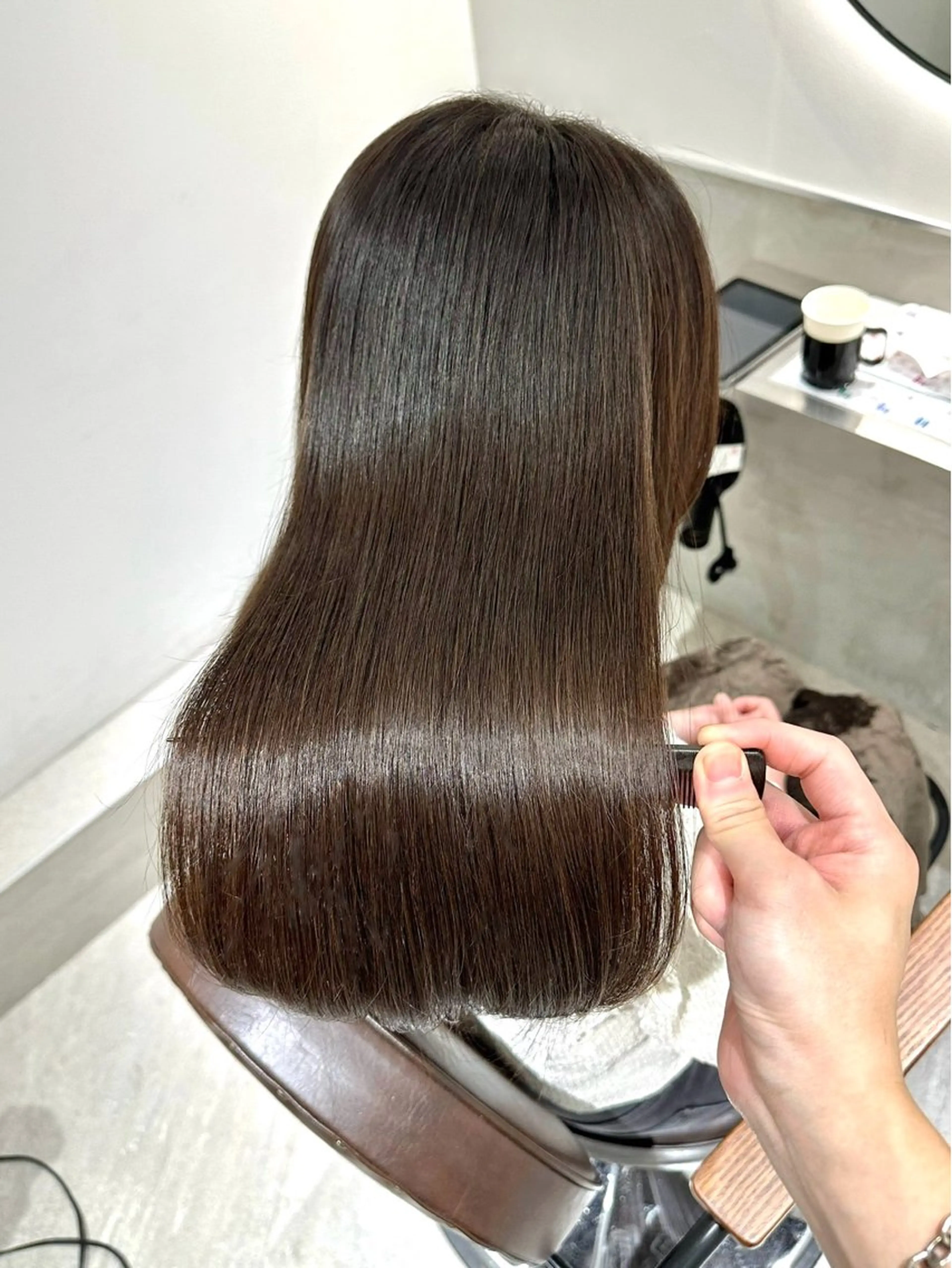 セミロング 髪質改善 トリートメント 銀座No.1髪質改善 縮毛矯正/本木のヘアスタイル