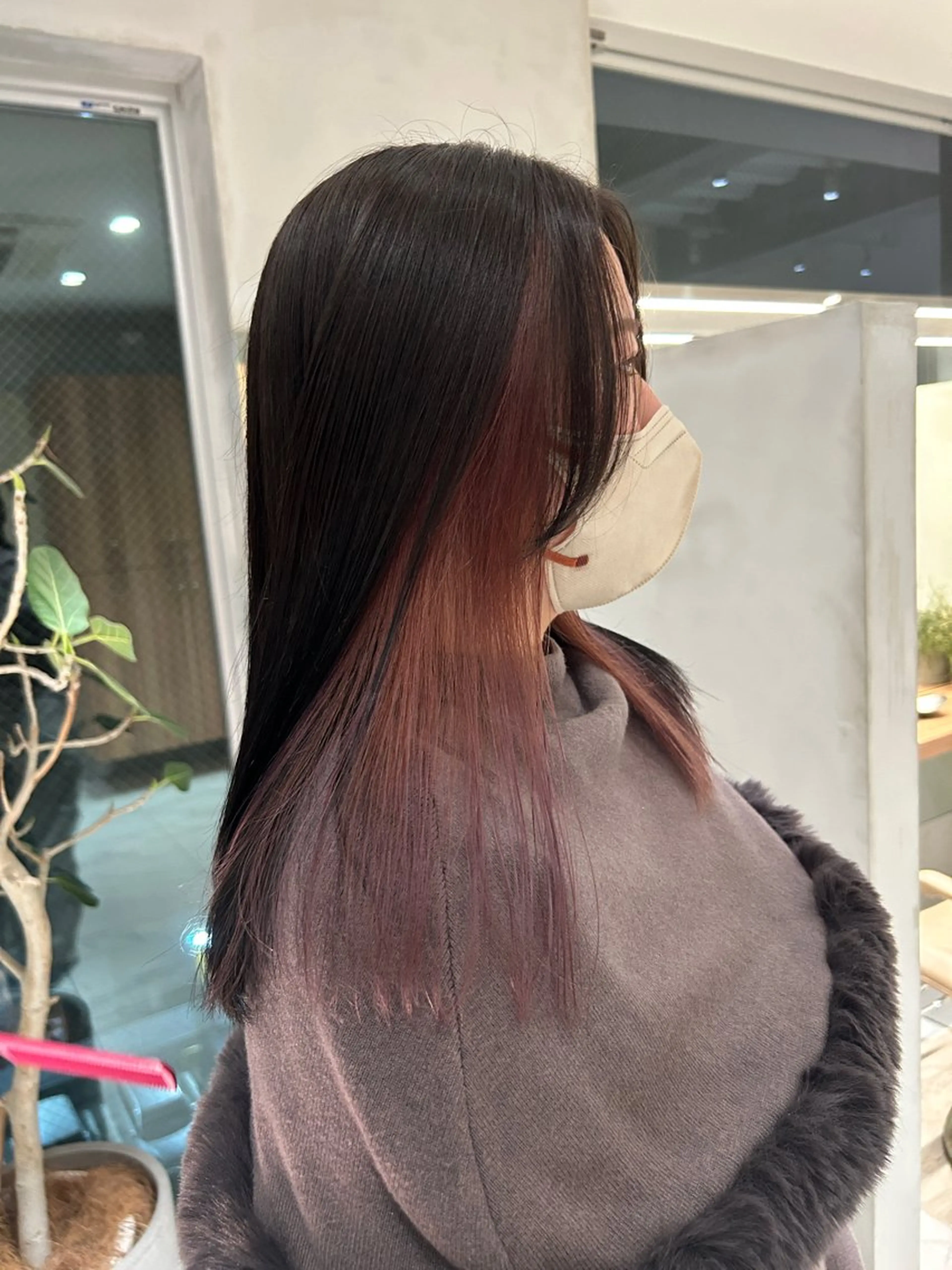 ロング ヘアカラー れんか/レイヤー/メ ンズ/ベージュ/艶髪のヘアスタイル