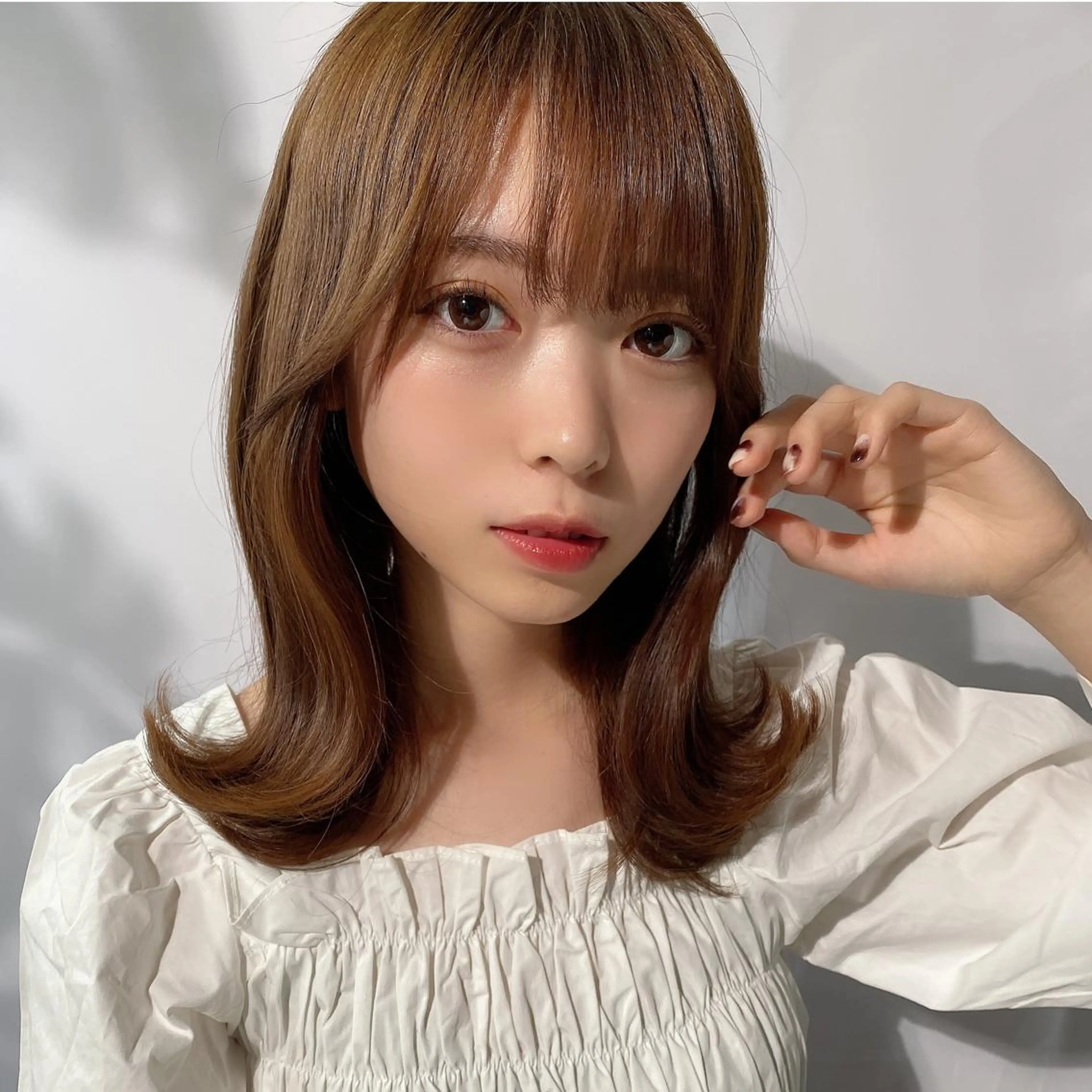 ミディアム くびれヘア カット トリートメント 🧡くびれヘア/前髪 顔周り🧡久原結衣のヘアスタイル