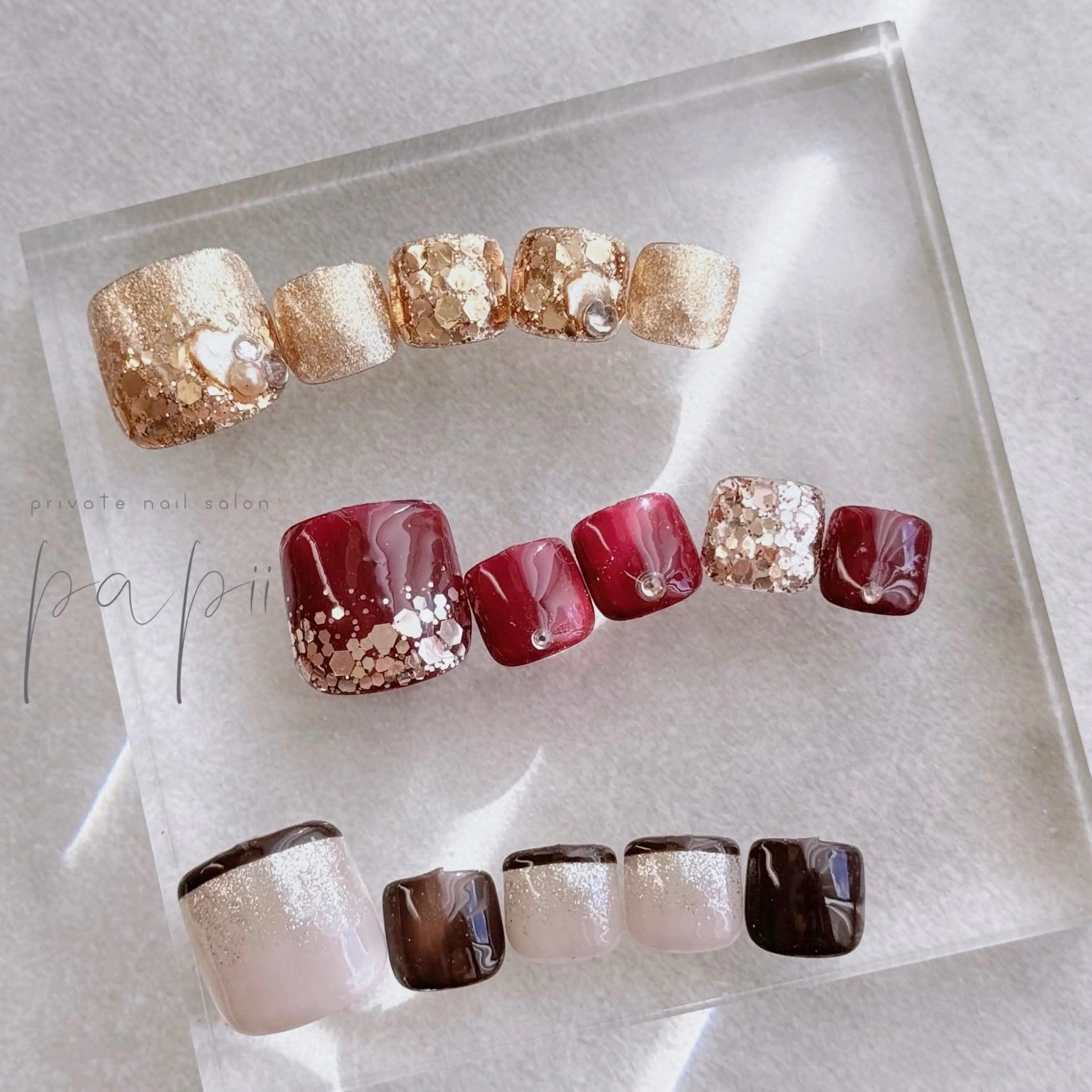 ネイル シンプルネイル フットネイル private nail salon papii所属・papii☆ kurodaのネイルデザイン