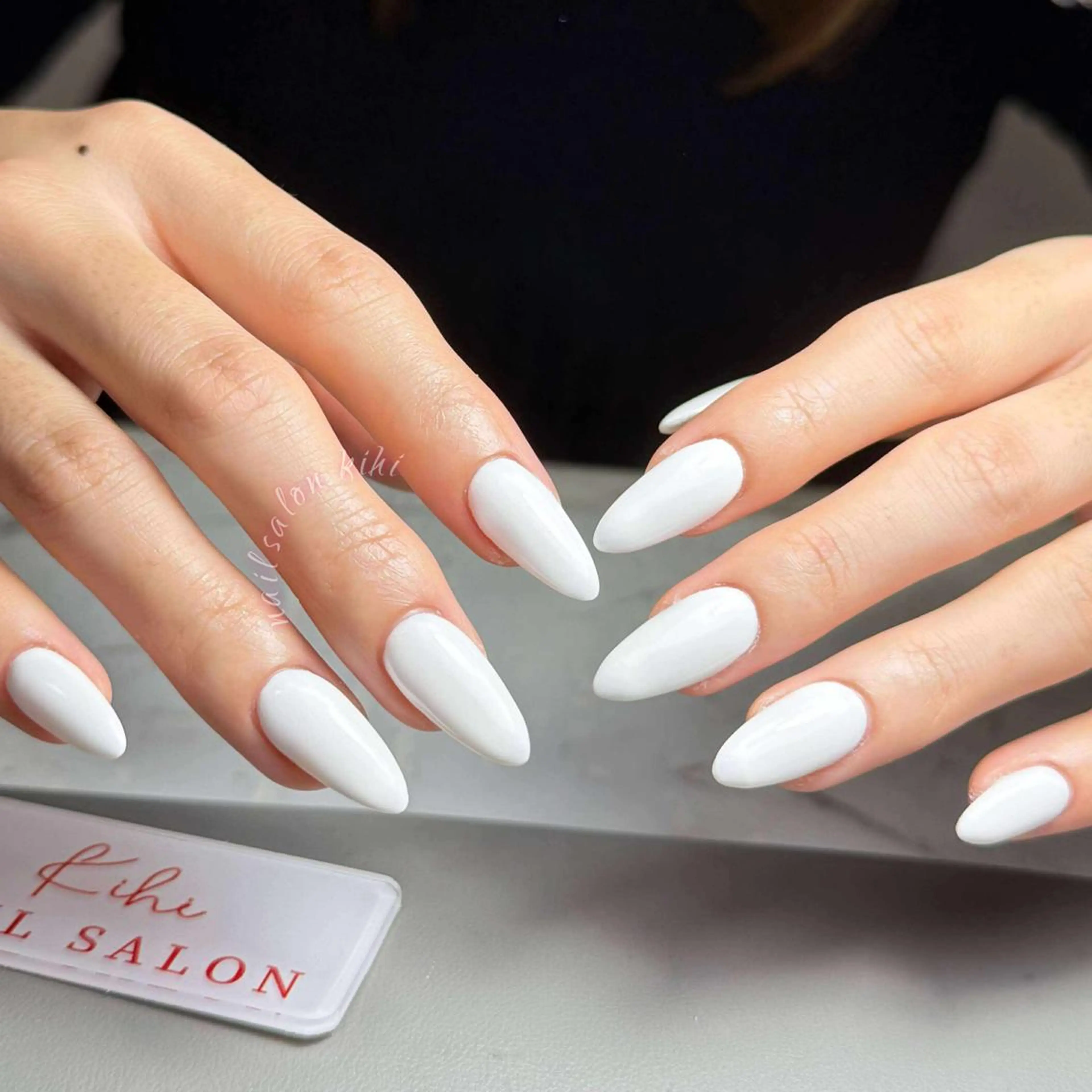 ネイル ハンドネイル ユリ🎀長さだし/ パラジェル/持ち込みのネイルデザイン