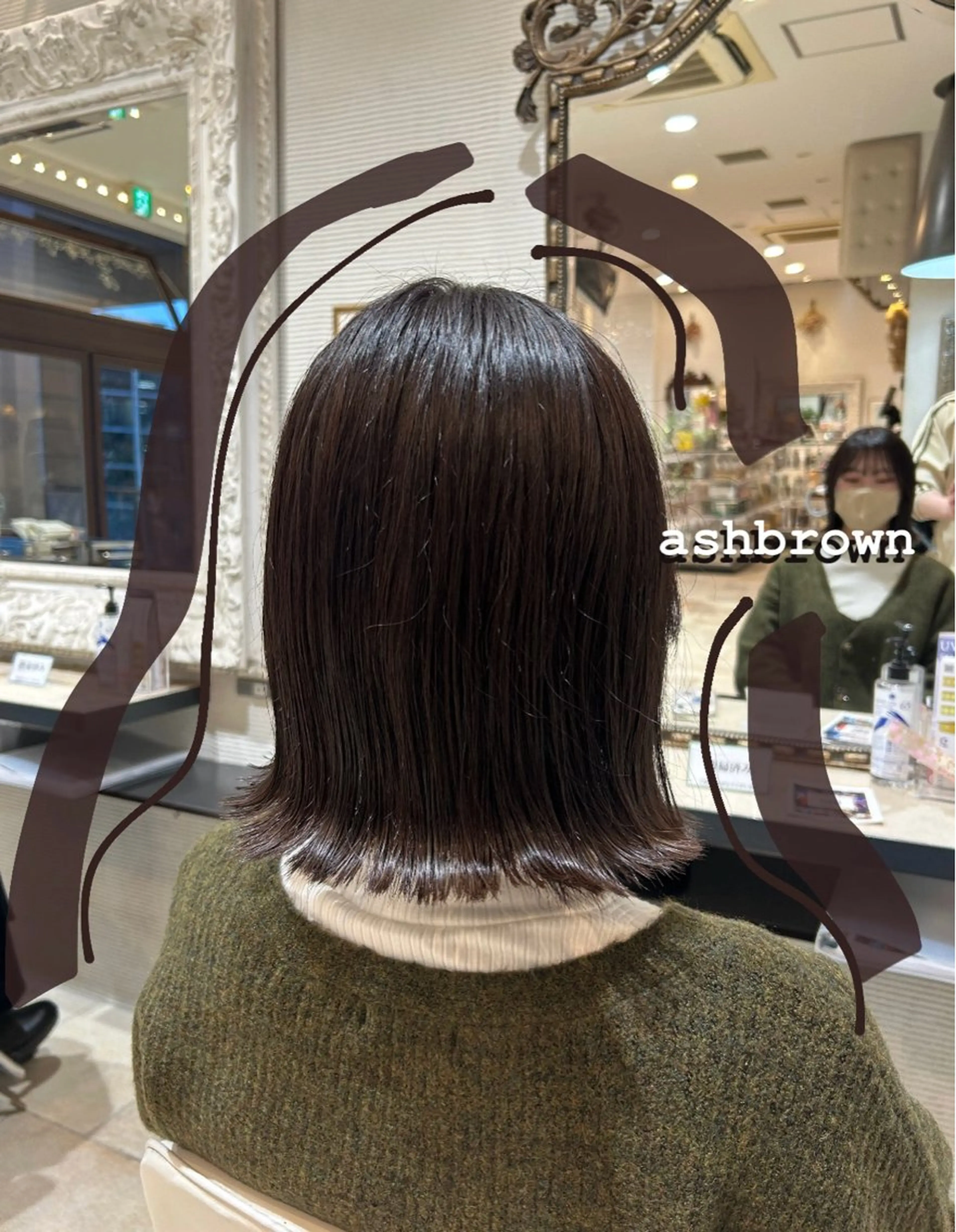 ショート カラー アッシュ アッシュブラウン ブラウンカラー 透明感カラー ありむらもえ/ 透明感カラーのヘアスタイル