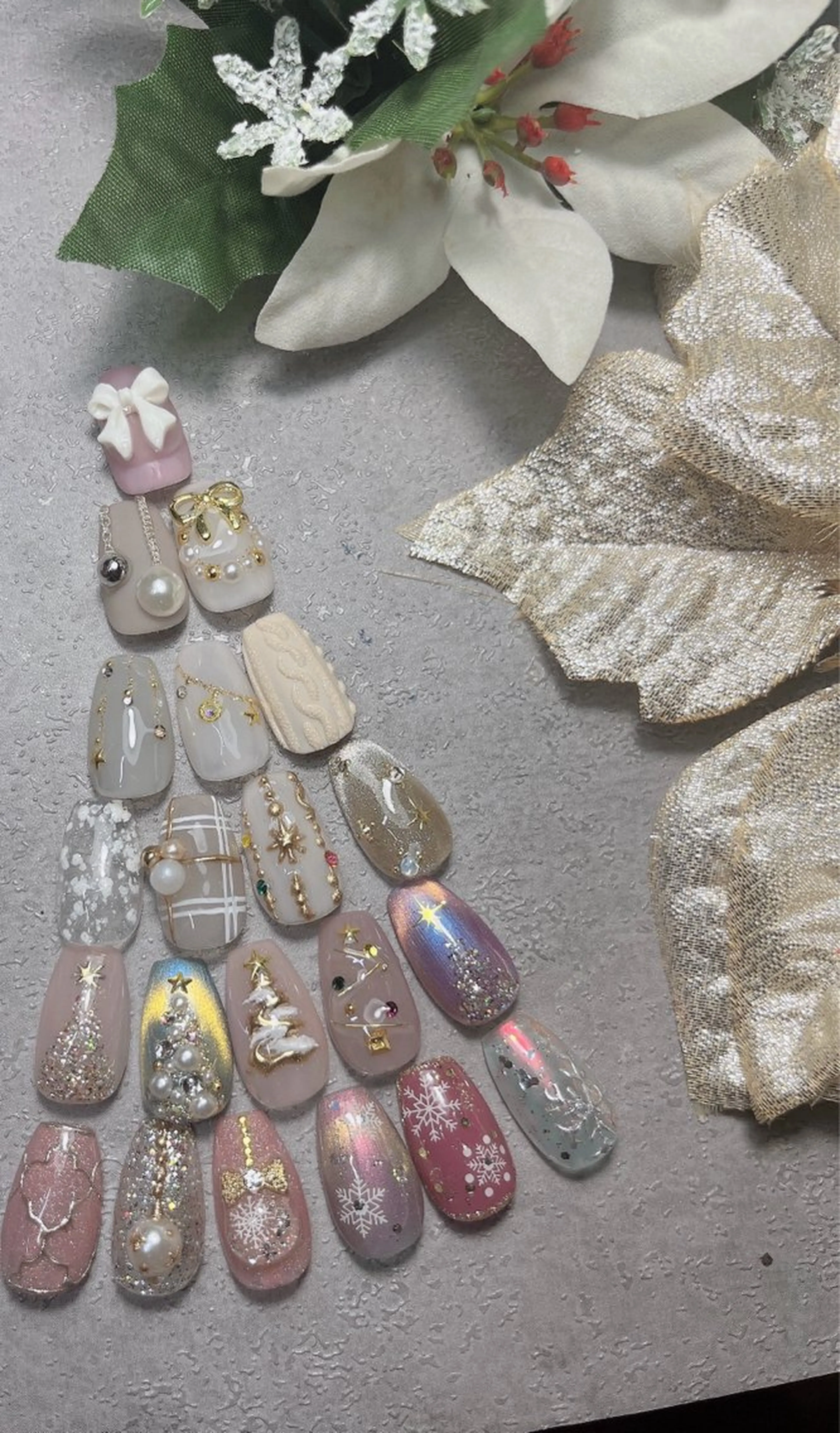 ネイル 冬ネイル クリスマス cherie nail所属・馬場 鮎のエステ・リラクイメージ