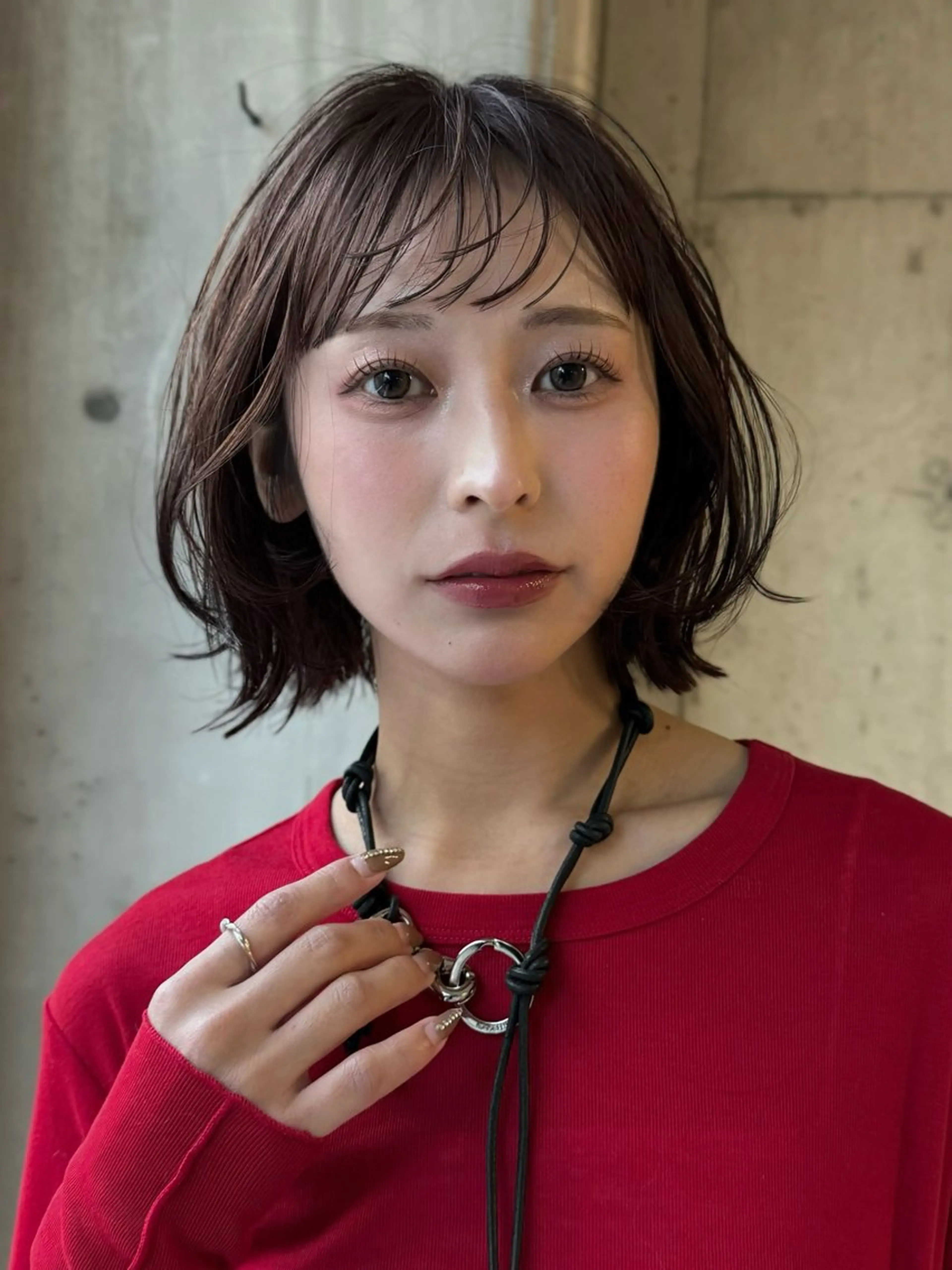 ミディアム カット ヘアカラー トリートメント 🩵縮毛矯正・ボブ 岩原朋也🩵のヘアスタイル