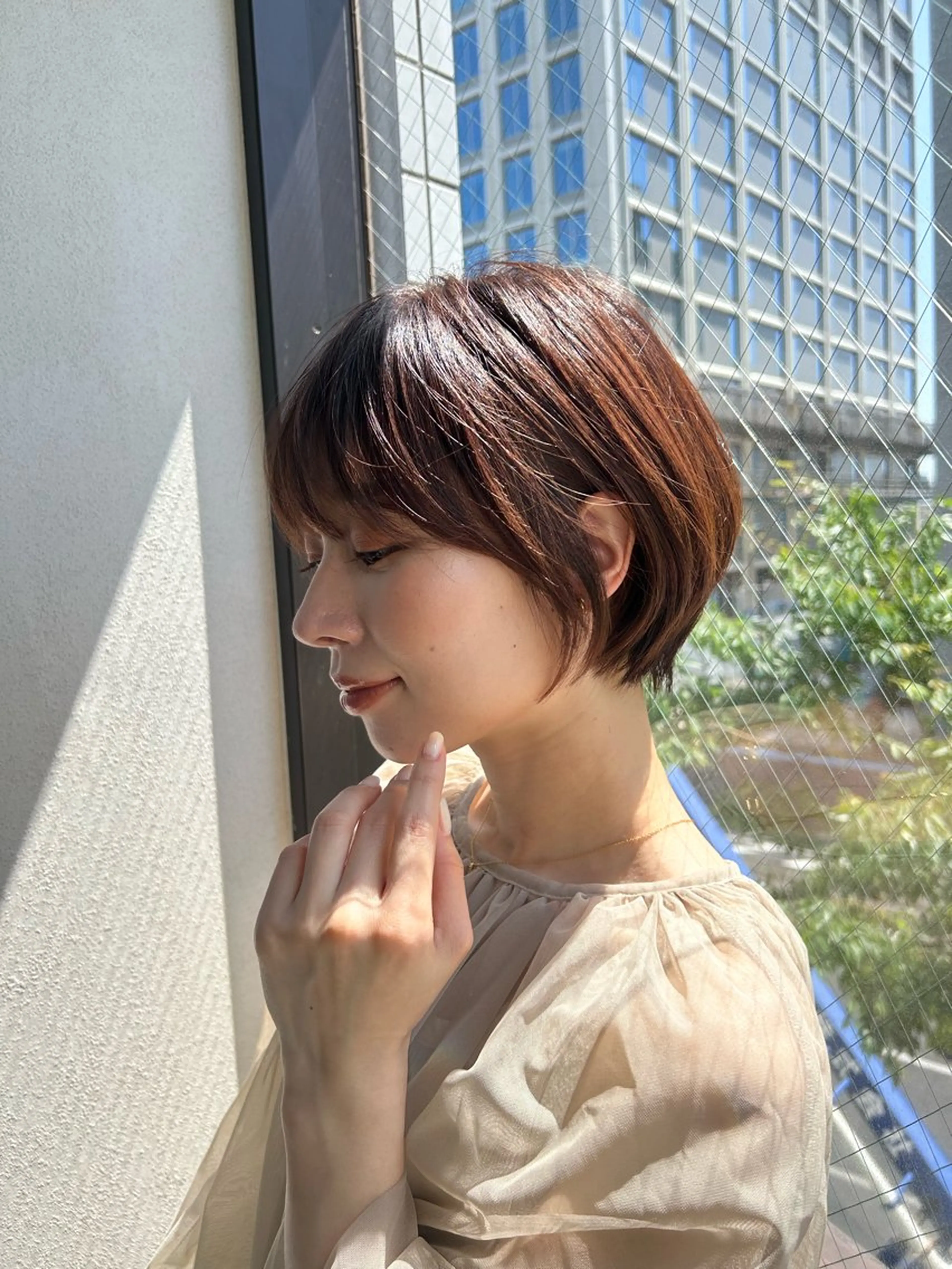 ショート カラー ショートボブ ボブ ショートヘア カット トリートメント 表参道【髪質改善】 宮嶋勇太のヘアスタイル