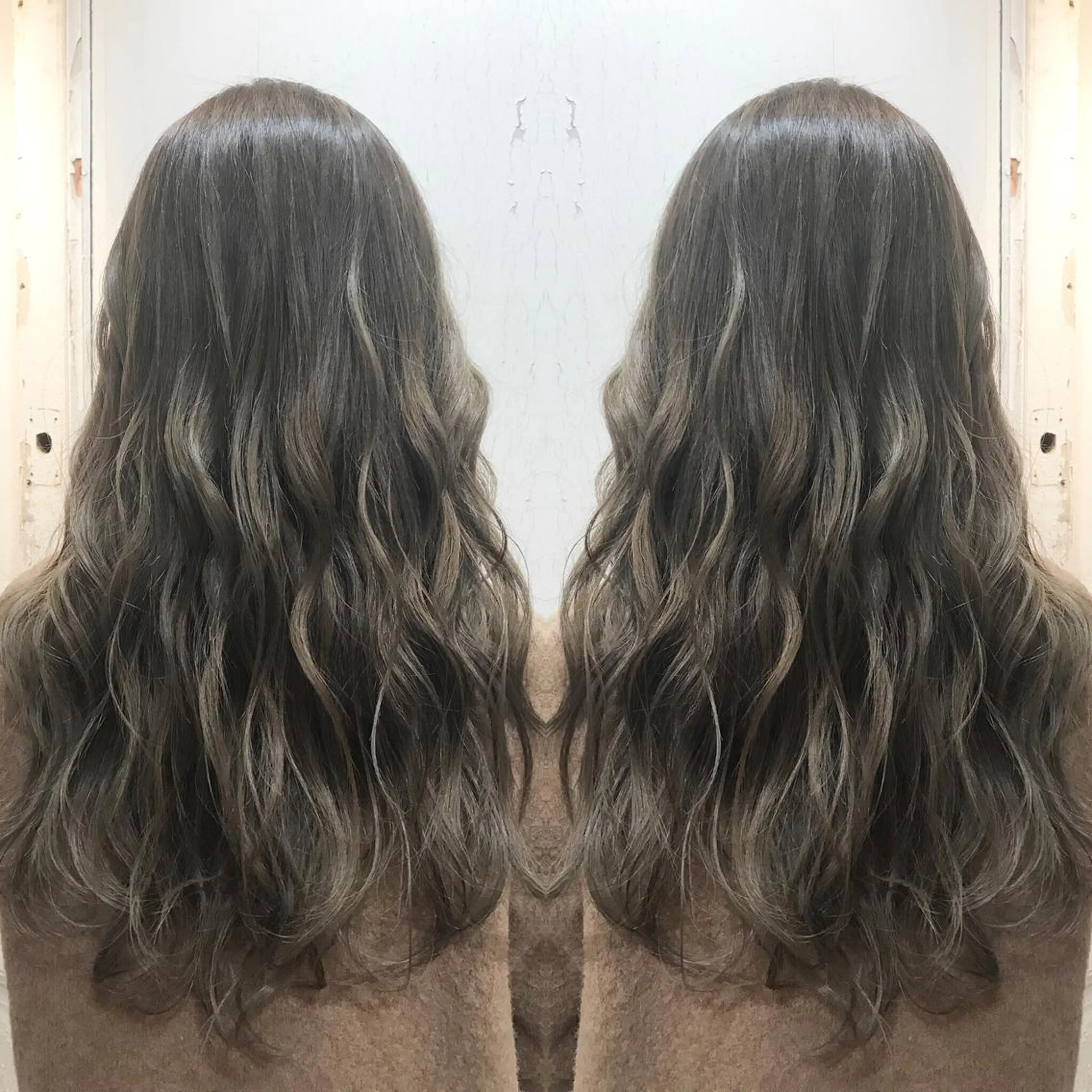 ロング カラー 難波 茜のヘアスタイル