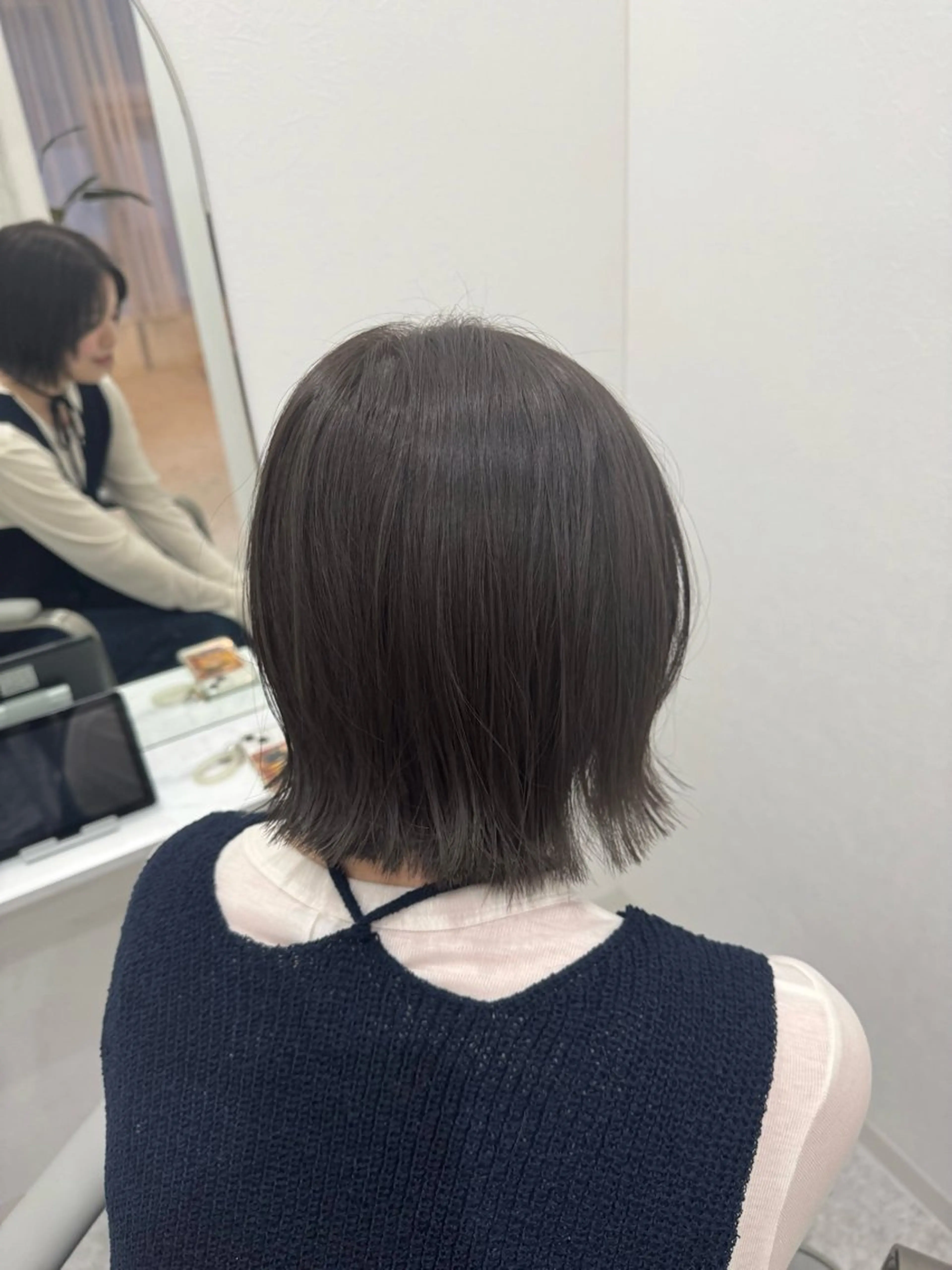 ミディアム カット ヘアカラー トリートメント 💎縮毛矯正/透明感 カラー💎椎葉みひろのヘアスタイル