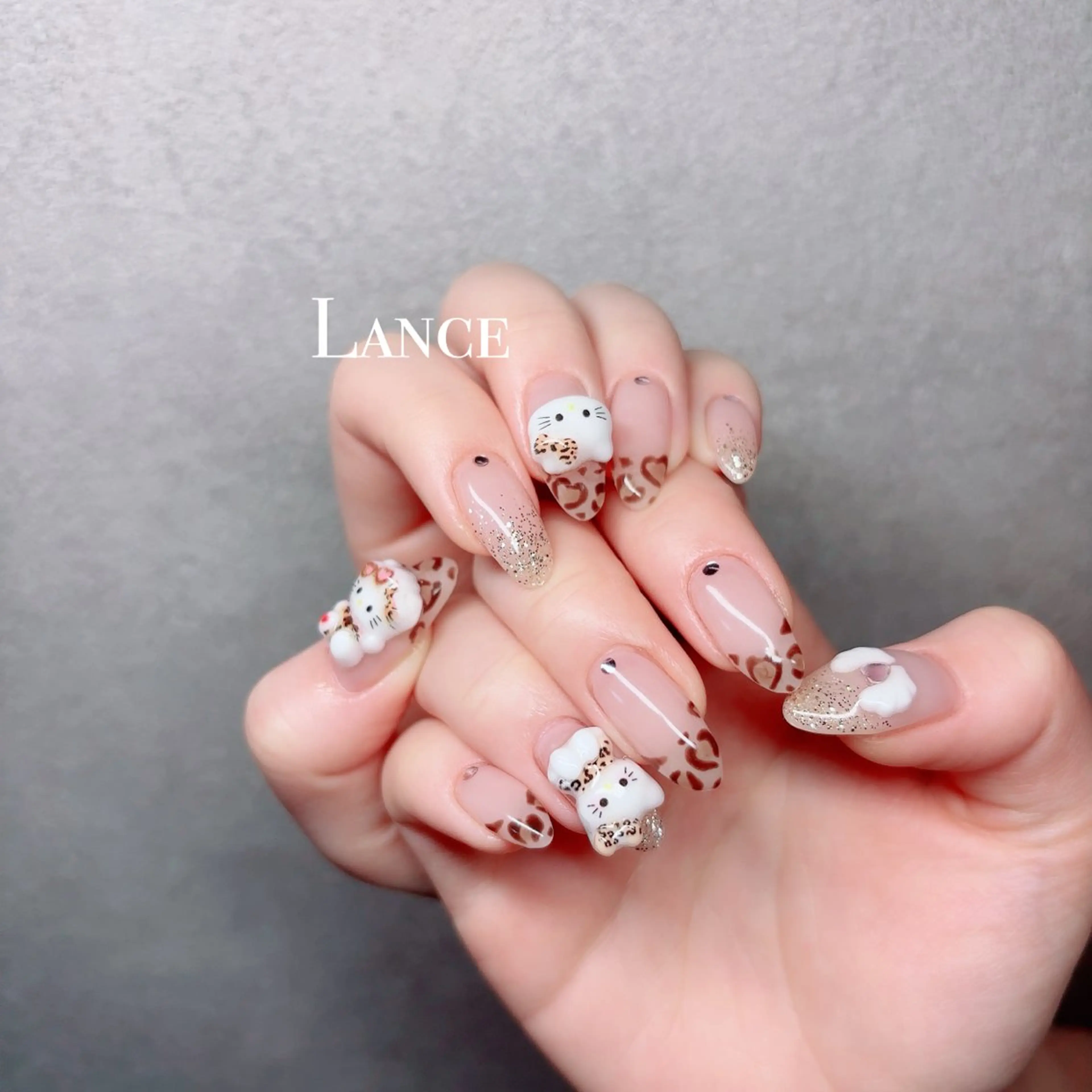 ネイル キラキラネイル 韓国ネイル 春ネイル ワンホンネイル 冬ネイル Lance nailのネイルデザイン