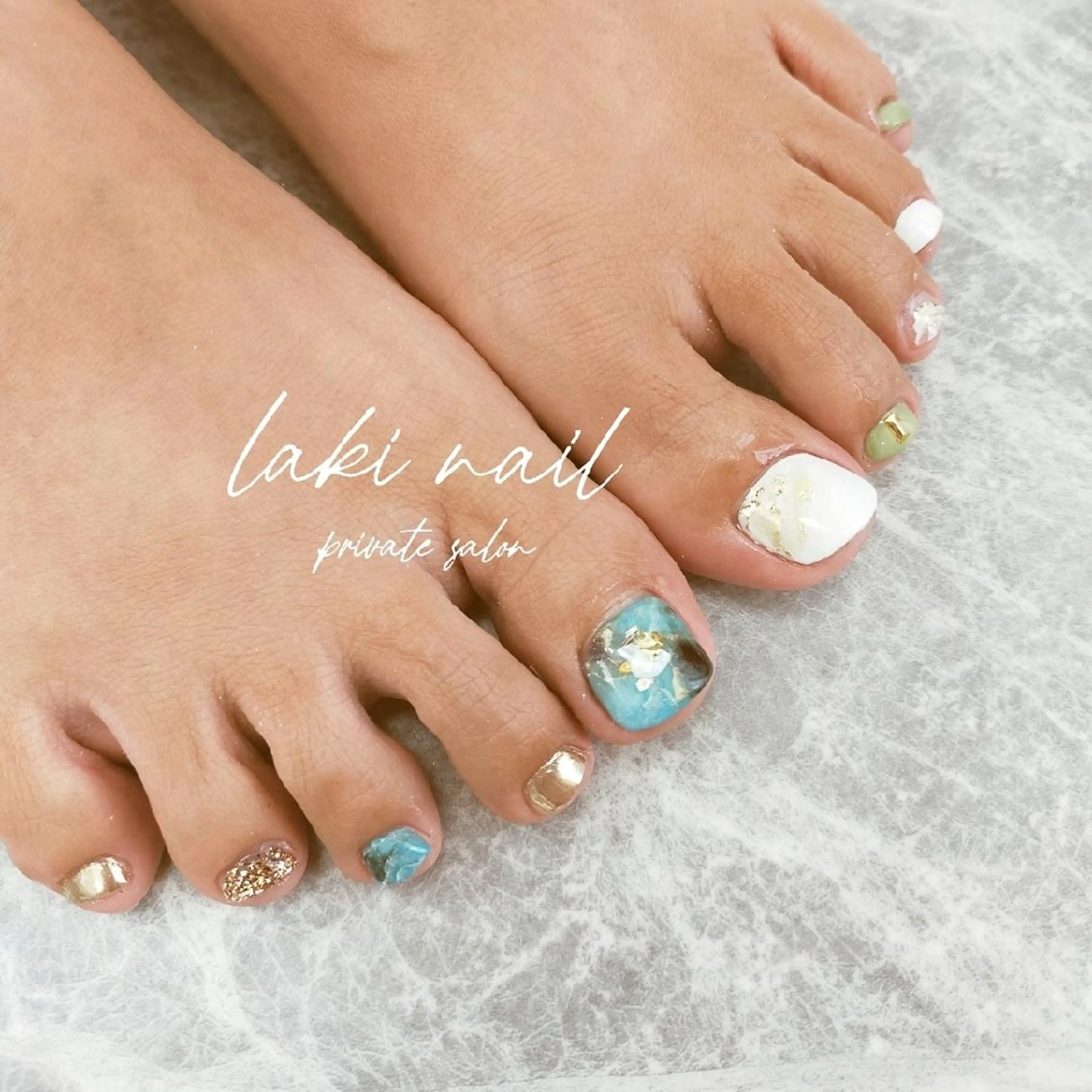 ネイル フットネイル フットネイル by lakiのネイルデザイン