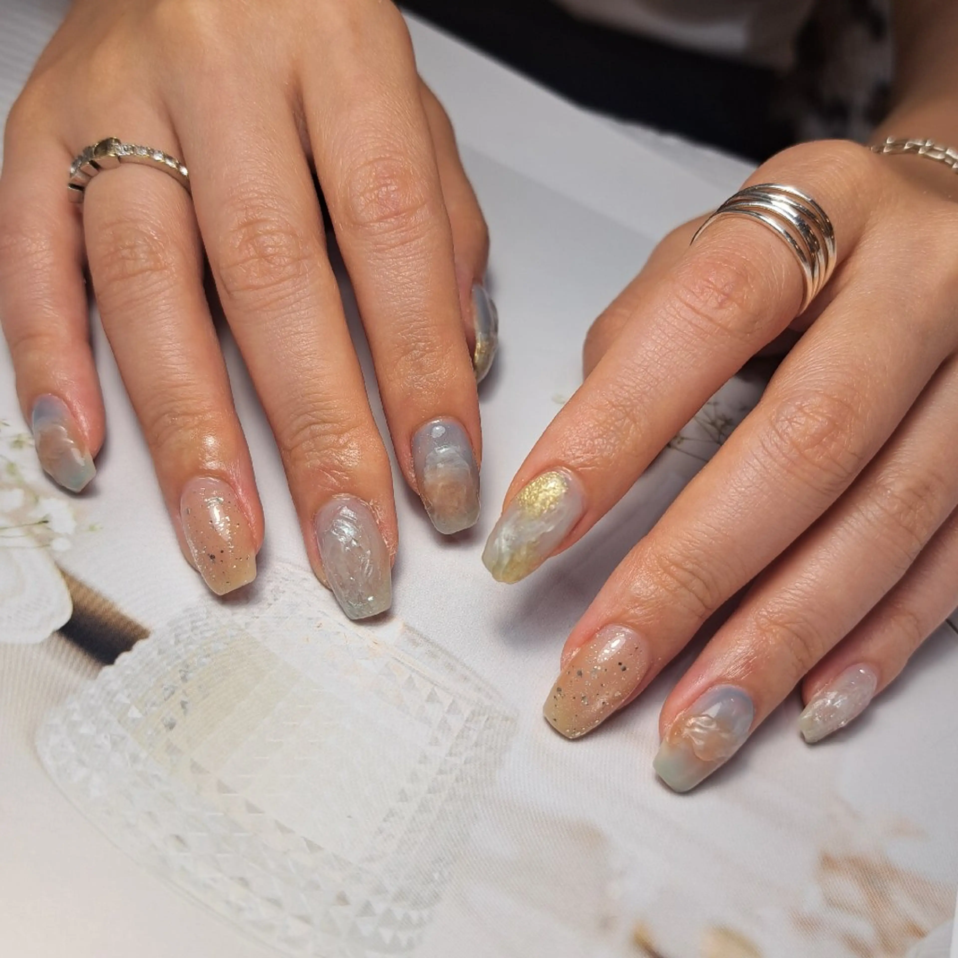 ネイル アートネイル ジェルネイル 持ち込み ニュアンスネイル 夏ネイル Nail mood /アートし放題のネイルデザイン