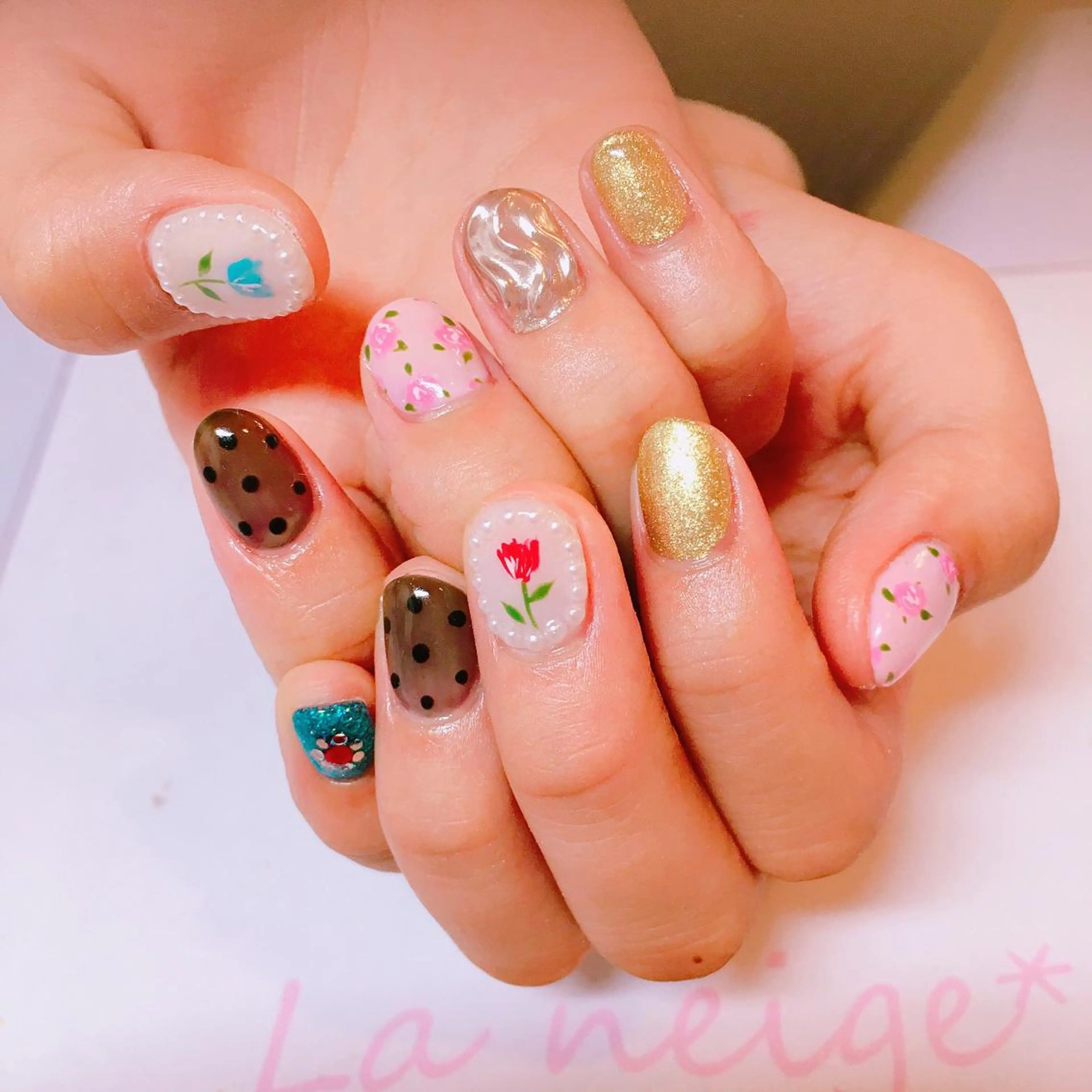 ネイル La neige* yuki 🥯🍑のネイルデザイン